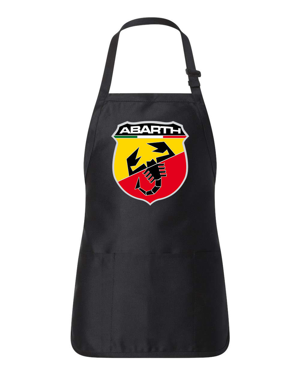 Abarth Symbol Cars Logo Symbol Emblem Customized Design on Full-Length Apron with Pouch Pocket