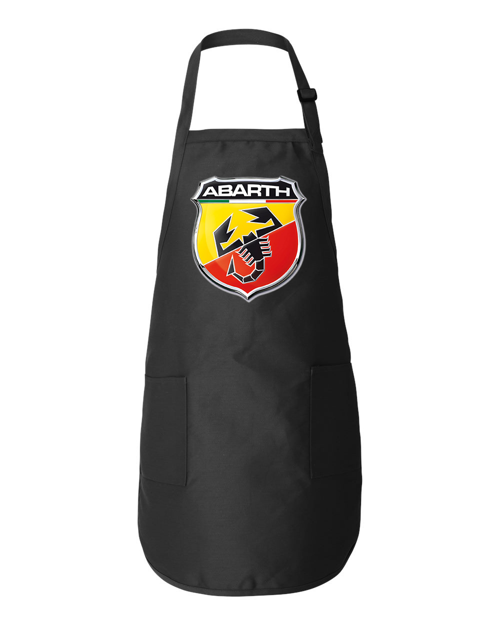 Abarth Present Cars Logo Symbol Emblem Customized Design on Full-Length Apron with Pockets