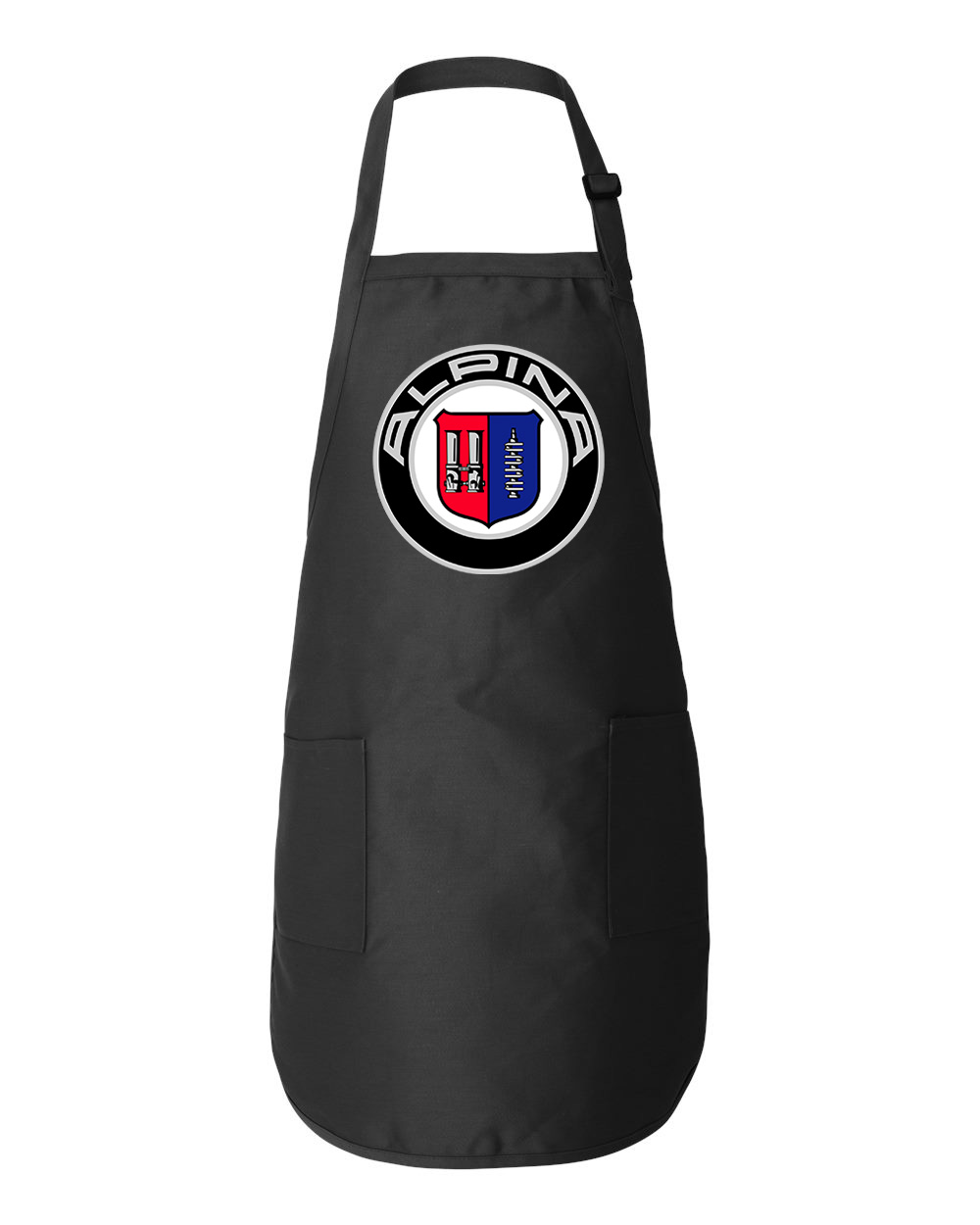 Alpina Symbol Cars Logo Symbol Emblem Customized Design on Full-Length Apron with Pockets