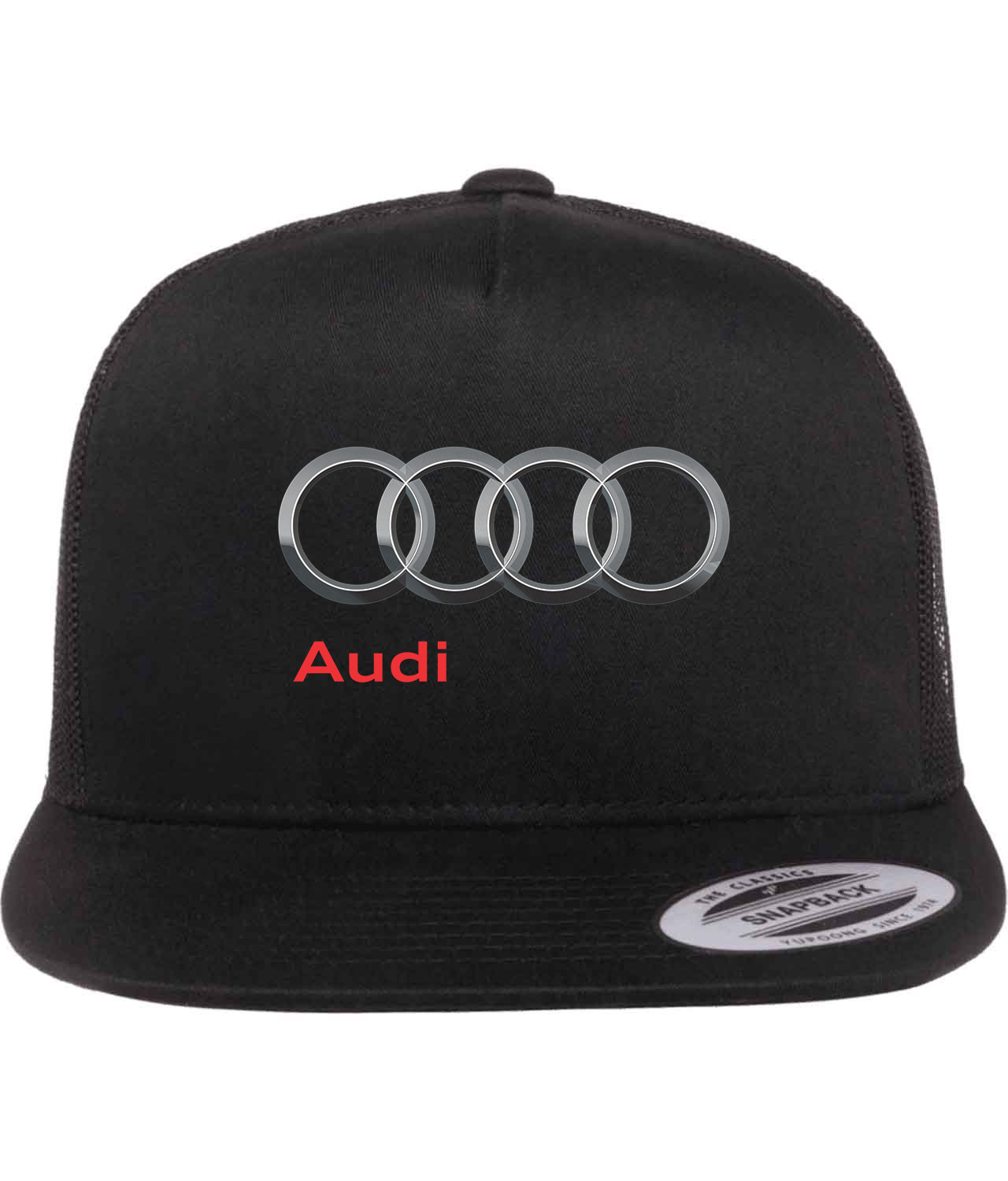 Audi 2009 Cars Logo Symbol Emblem Customized Design on Classic Trucker Cap Hat
