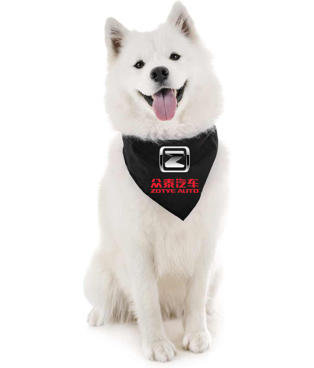 Zotye Cars Logo Symbol Emblem Customized Design on Doggie Puppy Dog Bandana