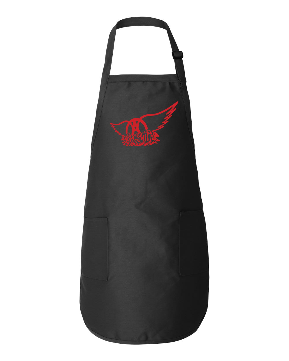 Aerosmith Red Symbol Music Logo Symbol Emblem Customized Design on Full-Length Apron with Pockets
