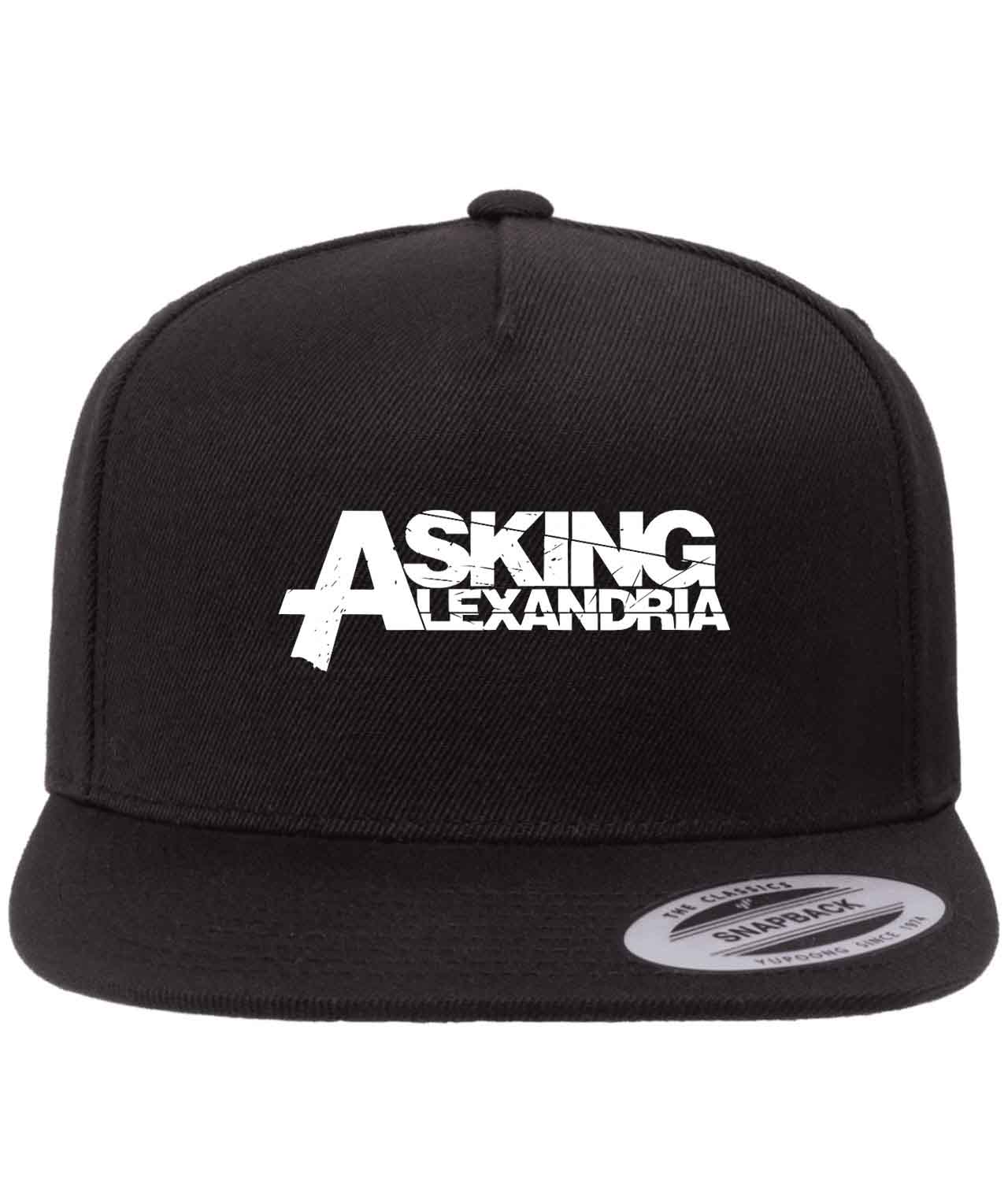 Asking Alexandria White Music Logo Customized Design on Wool 5-Panel Cap Hat