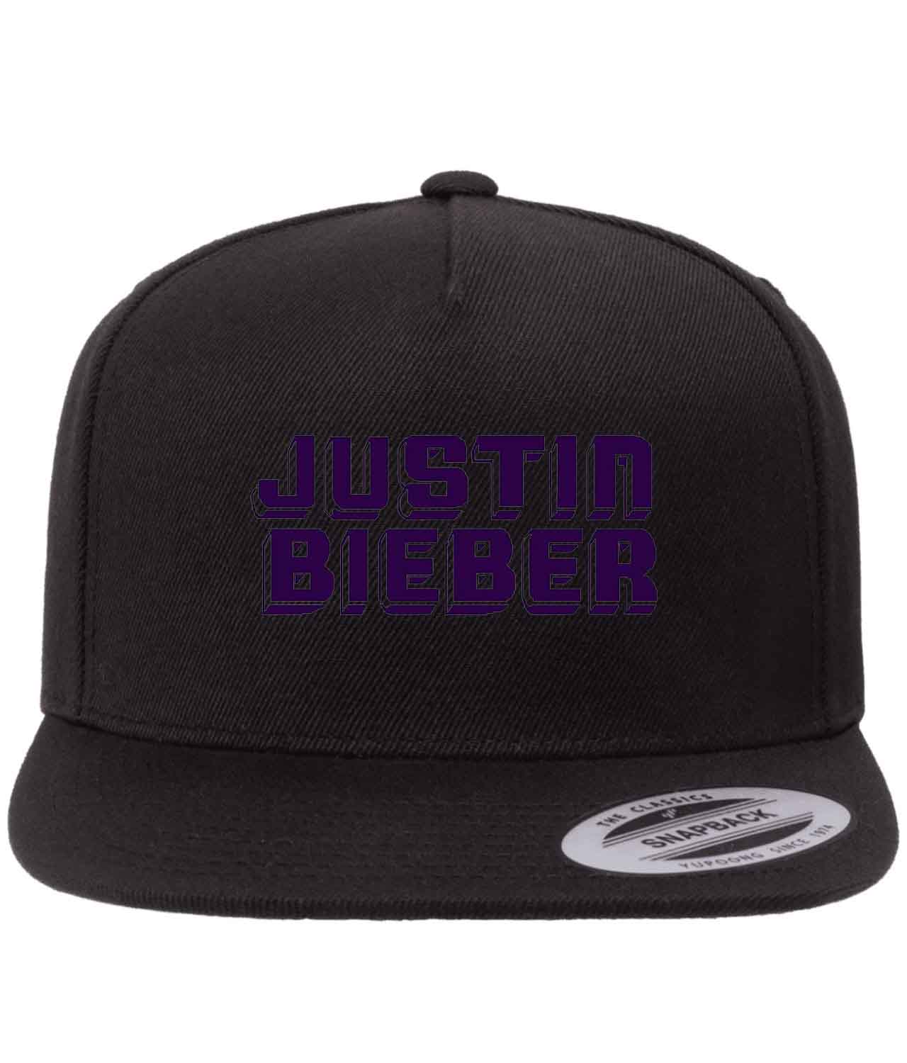 Justin Bieber 2009 Music Logo Customized Design on Wool 5-Panel Cap Hat