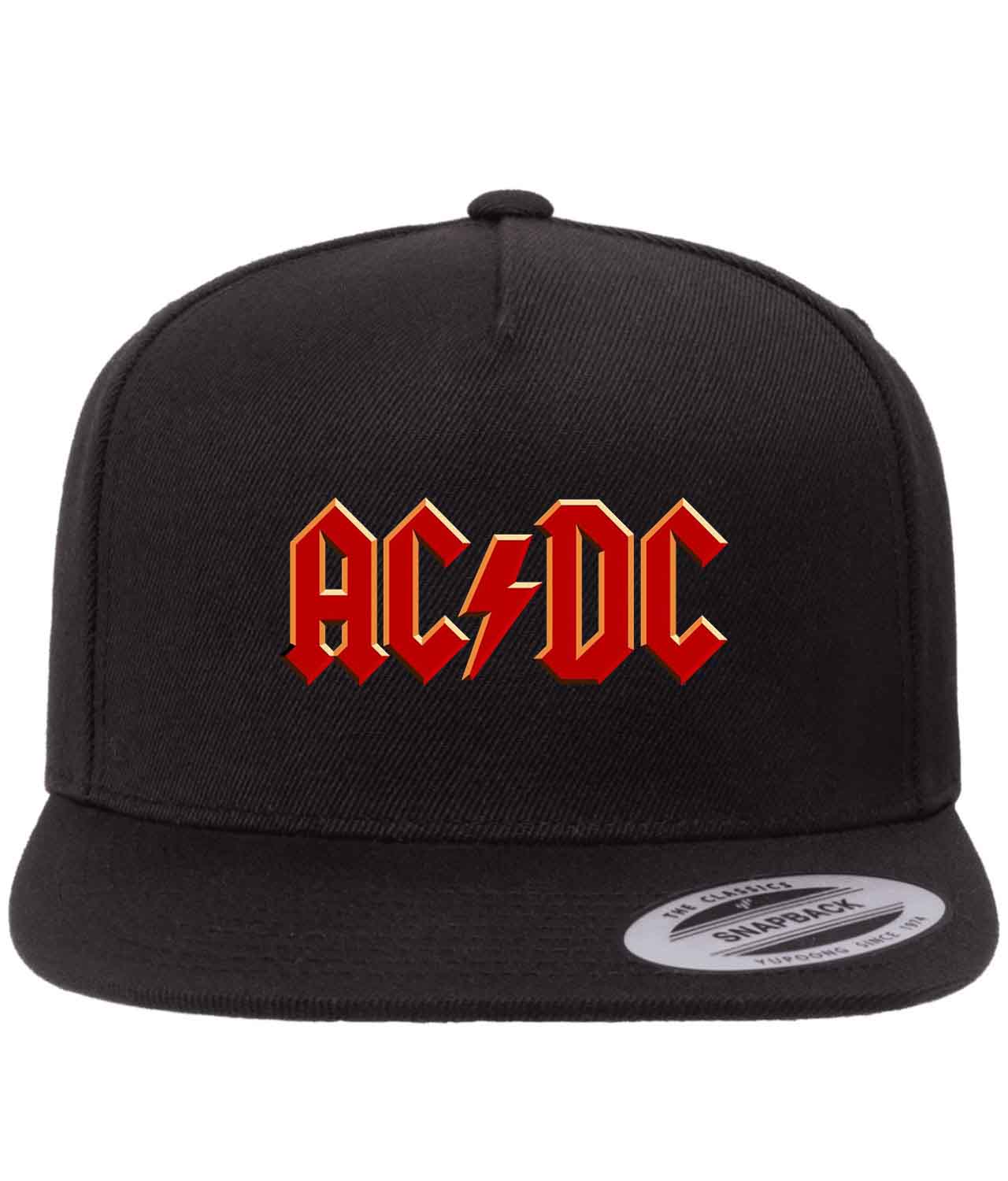 AC/DC Symbol Music Logo Customized Design on Wool 5-Panel Cap Hat ...