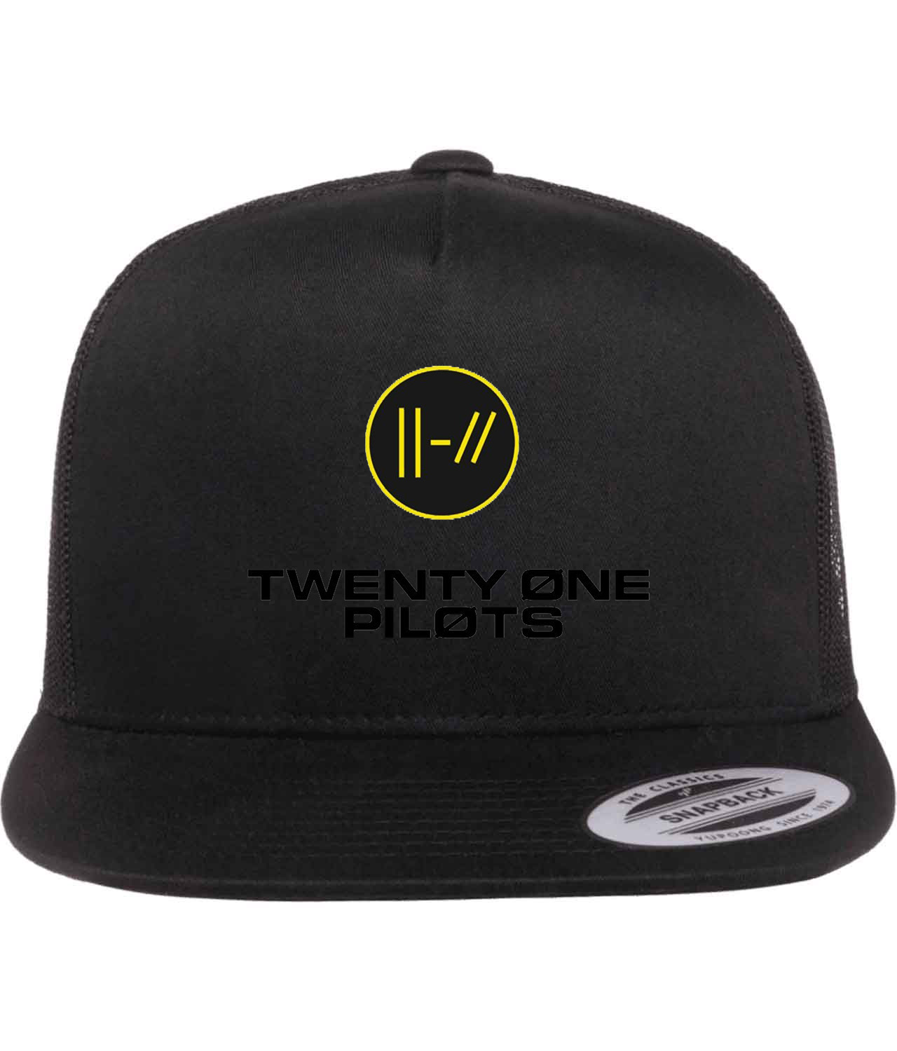 21 Twenty One Pilots Music Logo Emblem Customized Design on Classic Trucker Cap Hat