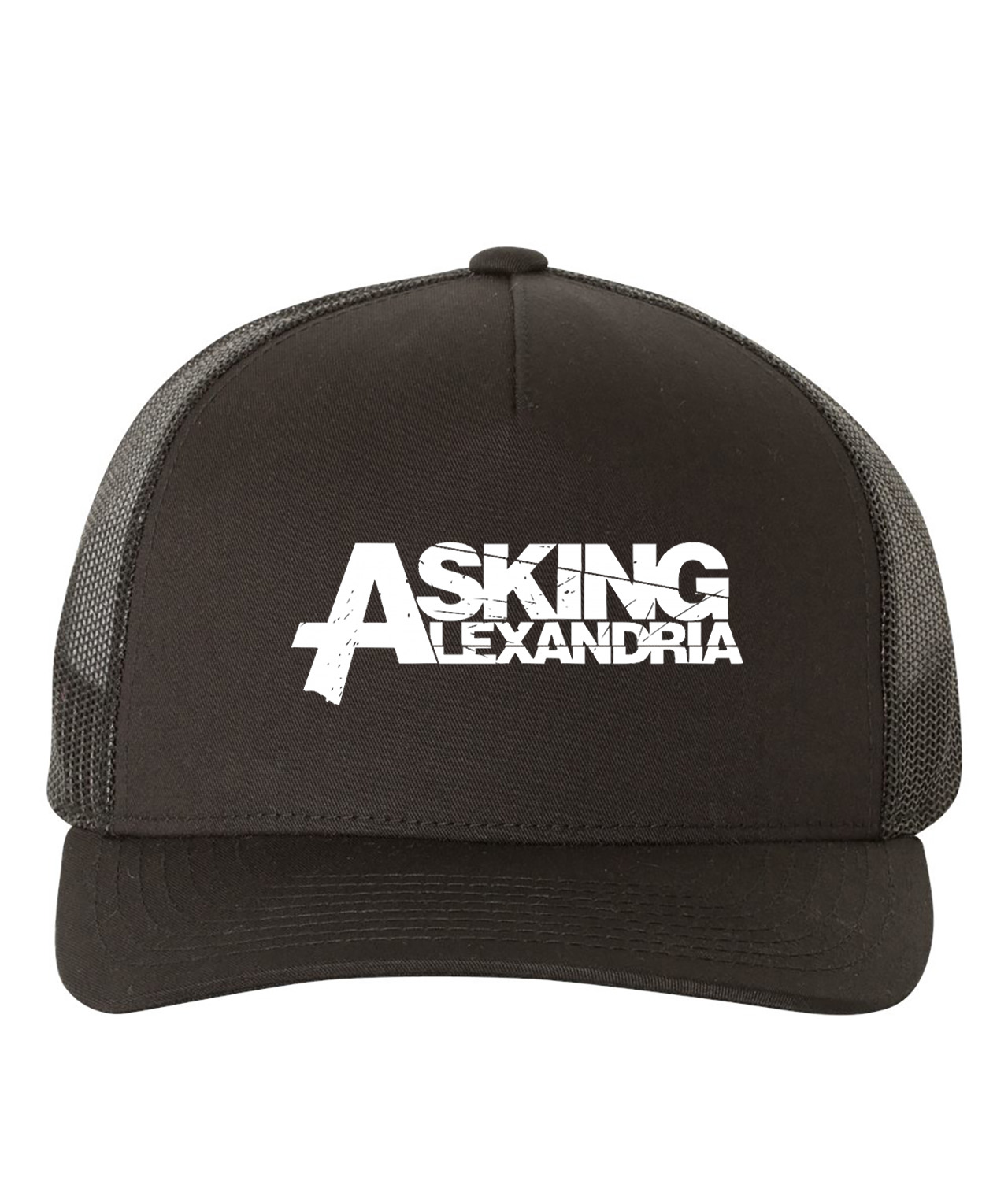 Asking Alexandria White Music Logo Symbol Emblem Customized Design on Retro Trucker Cap Hat