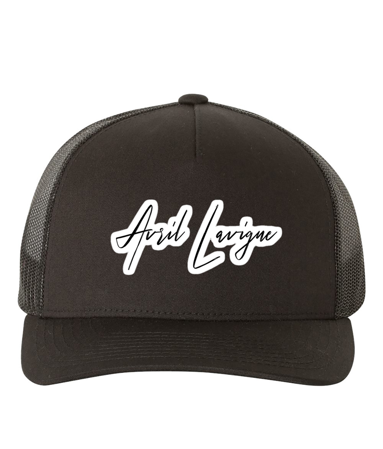Avril Lavigne Music Logo Symbol Emblem Customized Design on Retro Trucker Cap Hat - Image 1