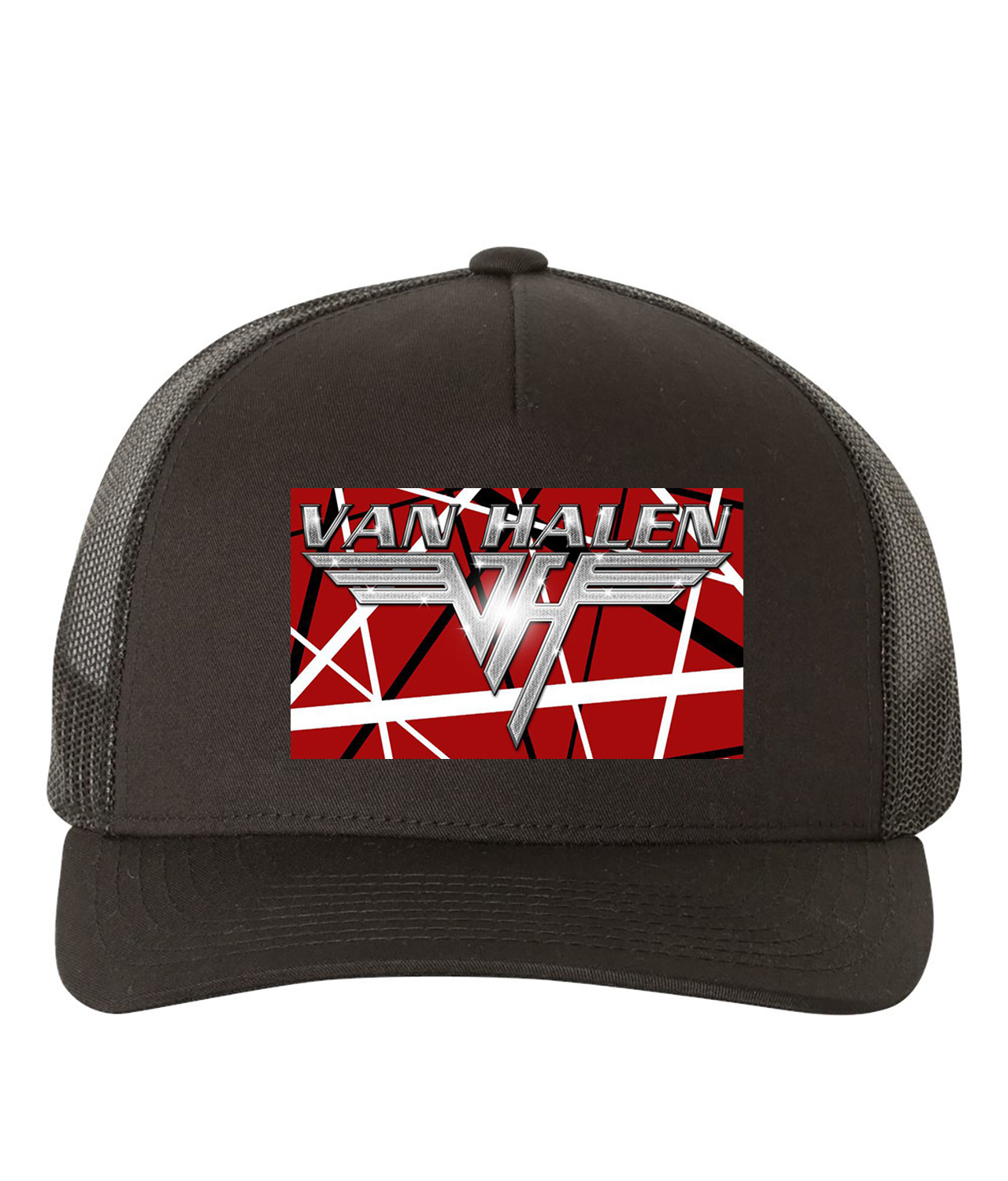 Van Halen Band Music Logo Symbol Emblem Customized Design on Retro Trucker Cap Hat