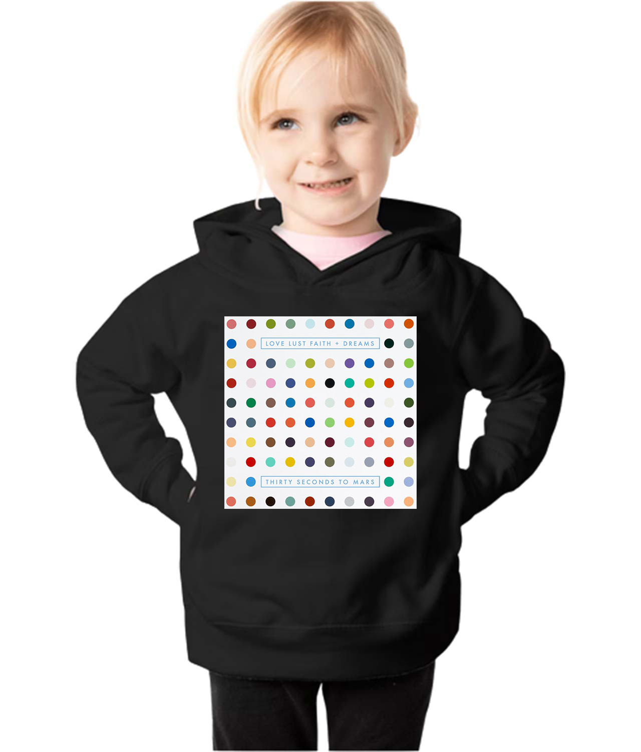 30 Seconds To Mars Love, Lust, Faith, And Dreams 2013 Music Logo Symbol Emblem Customized Design on Toddler Pullover Fleece Hoodie