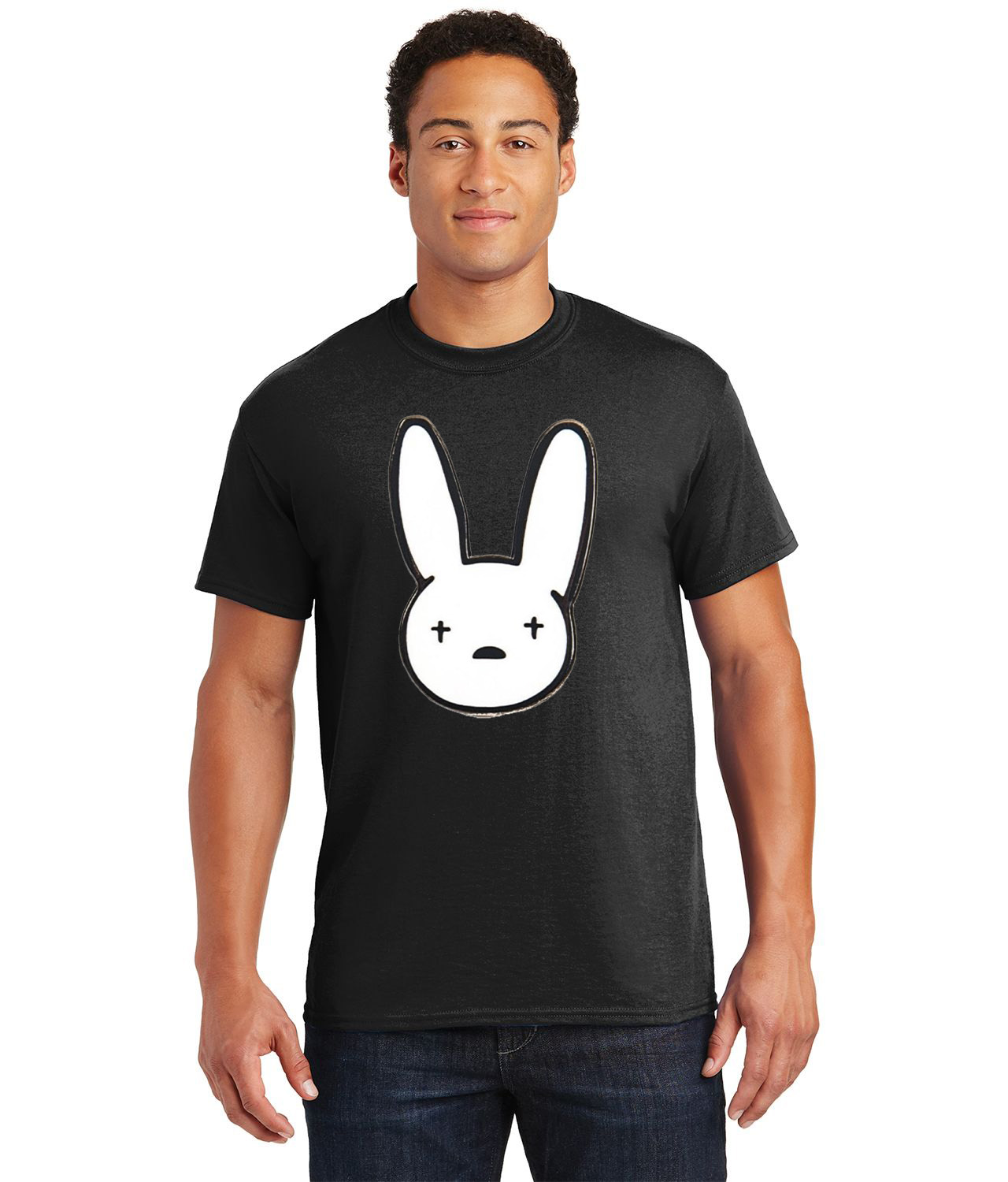 Bad Bunny Emblem Music Logo Customized Design on  Unisex Tshirt Tee