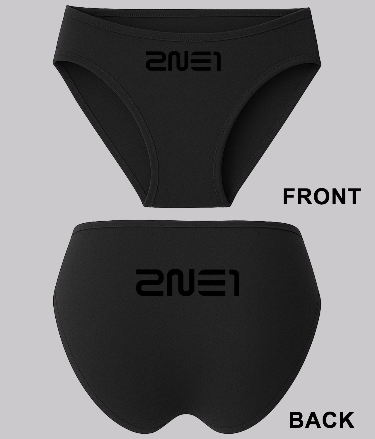 2NE1 Music Logo Symbol Emblem Customized Design on Women's Bikini Brief Underwear