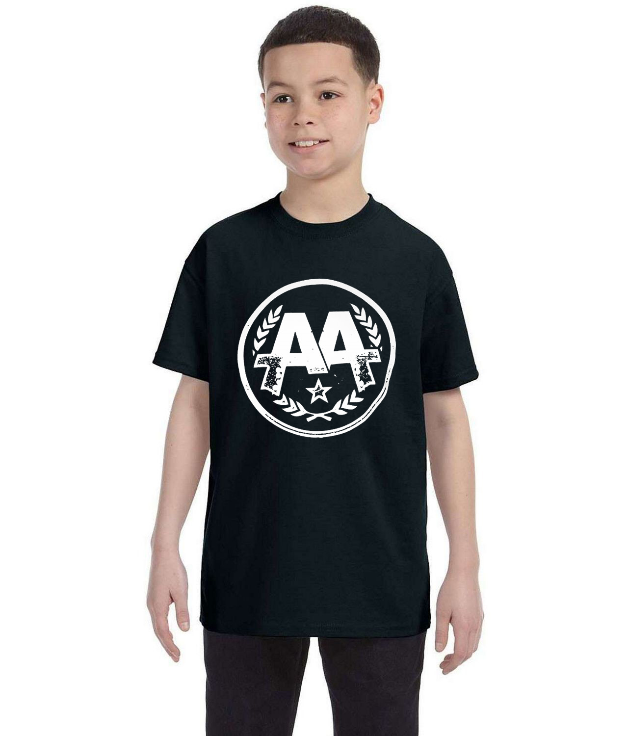 Asking Alexandria Symbol Music Logo Symbol Emblem Customized Design on Youth T-Shirt Tee