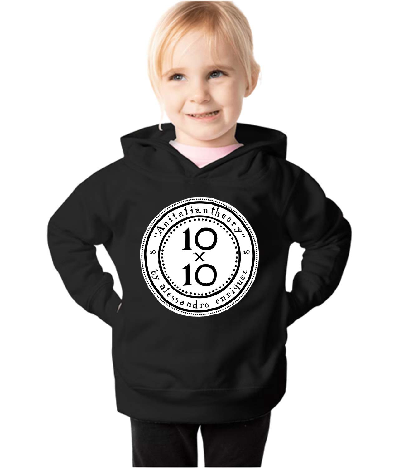 10x10 An Italian Theory Fashion Logo Symbol Emblem Customized Design on Toddler Pullover Fleece Hoodie