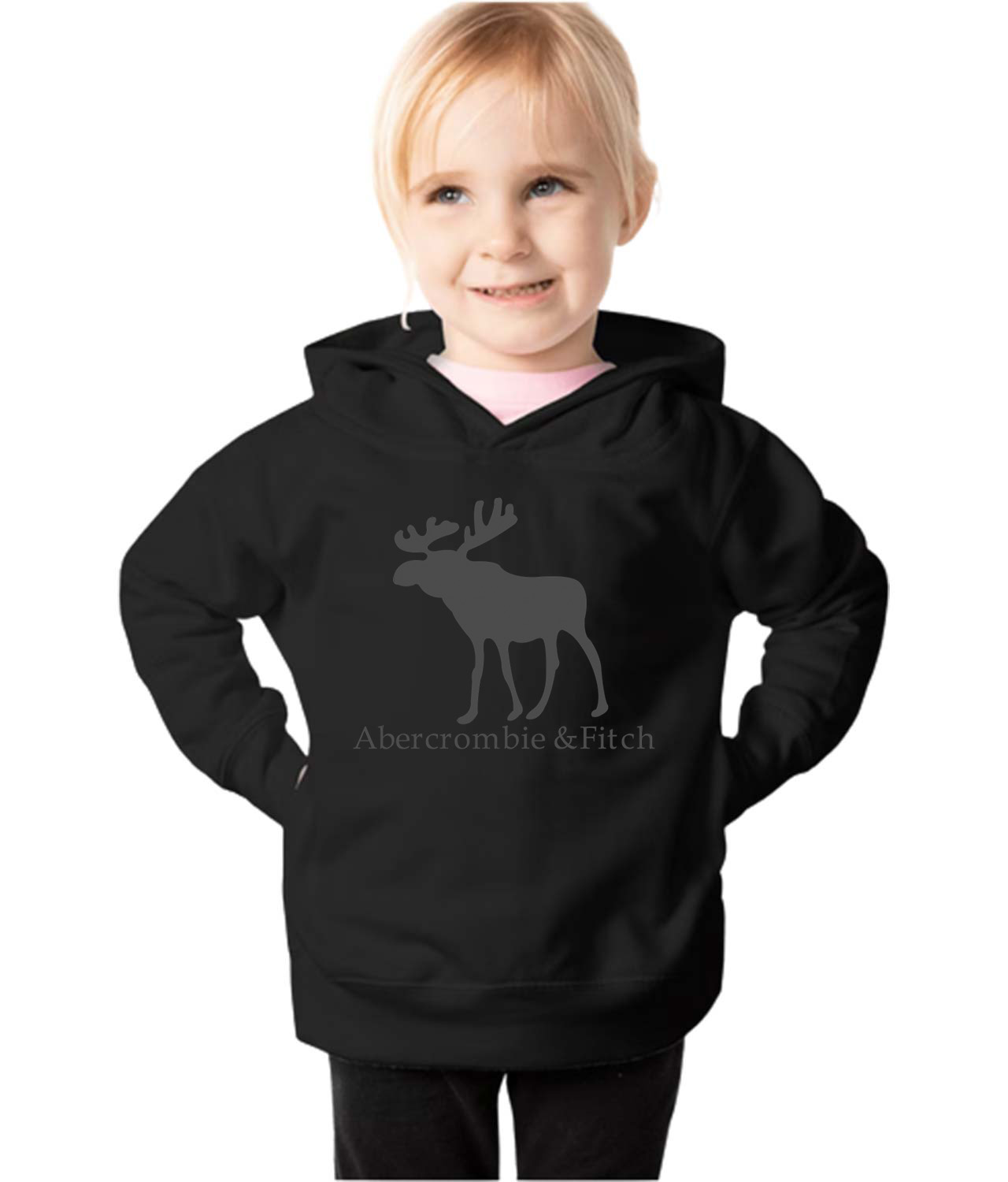 Abercrombie & Fitch Fashion Logo Symbol Emblem Customized Design on Toddler Pullover Fleece Hoodie