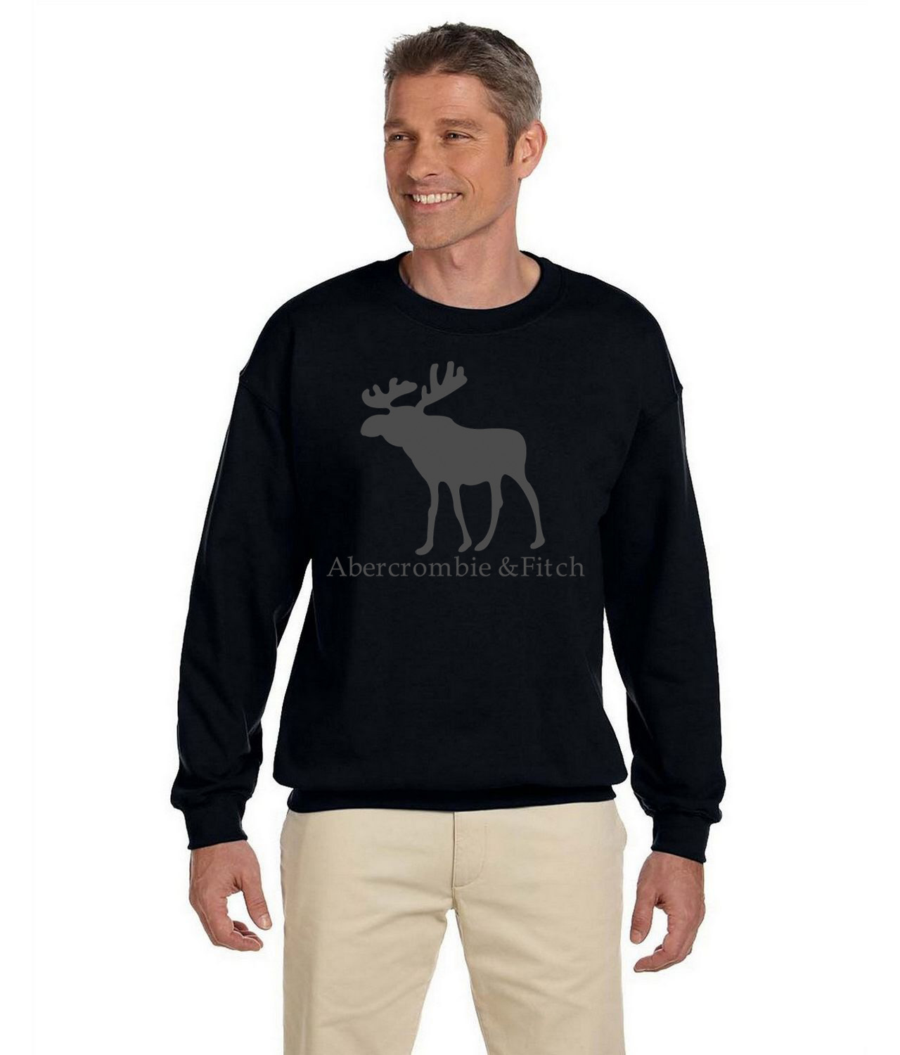 Abercrombie & Fitch Fashion Logo Symbol Emblem Customized Design on Unisex Crewneck Sweatshirt