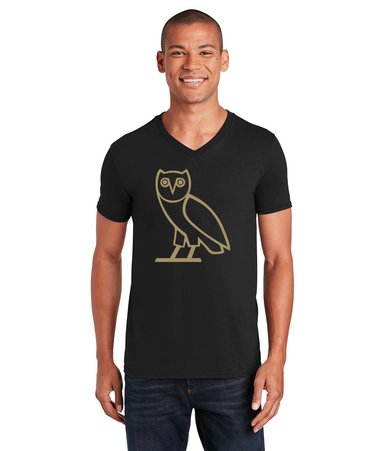 OVO - October's Very Own Emblem Fashion Logo Symbol Emblem Customized Design on Unisex V-Neck T-Shirt Tee