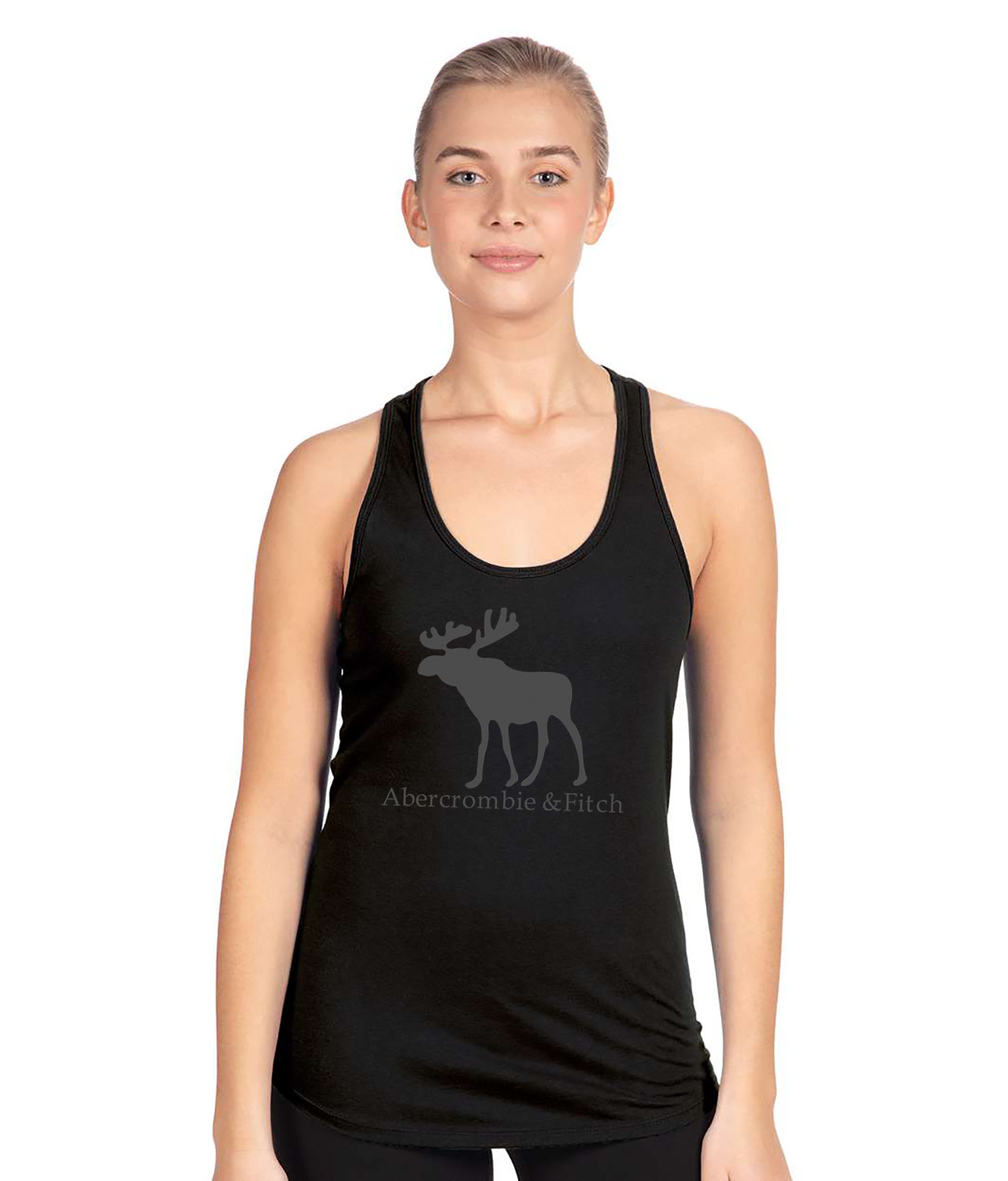 Abercrombie & Fitch Fashion Logo Symbol Emblem Customized Design on Women's Racerback Tank Top