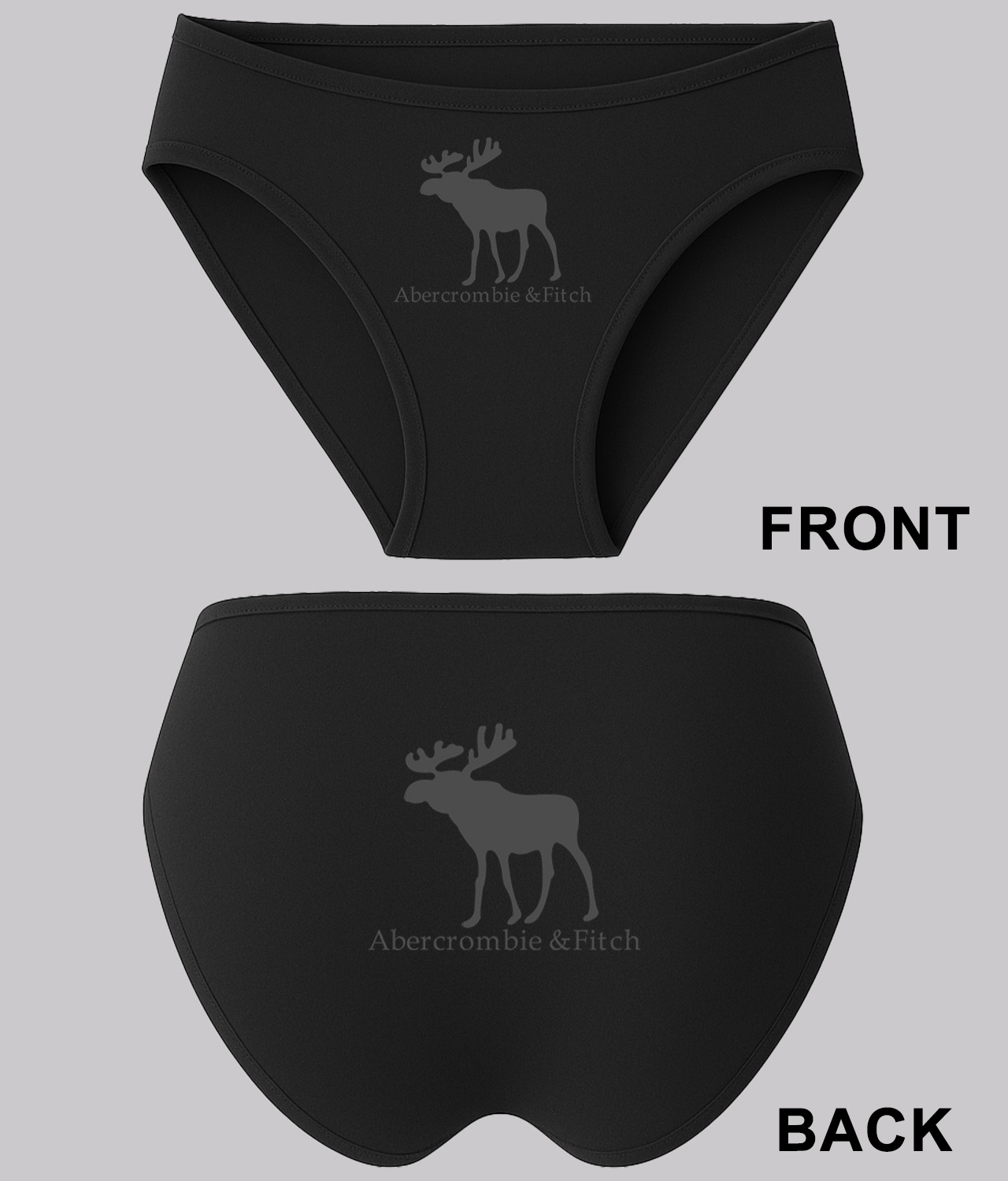 Abercrombie & Fitch Fashion Logo Symbol Emblem Customized Design on Women's Bikini Brief Underwear