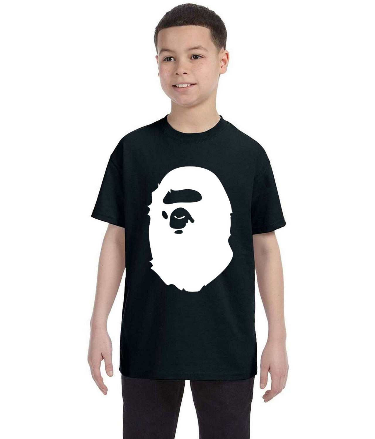 A Bathing Ape(BAPE) Symbol Fashion Logo Symbol Emblem Customized Design on Youth T-Shirt Tee
