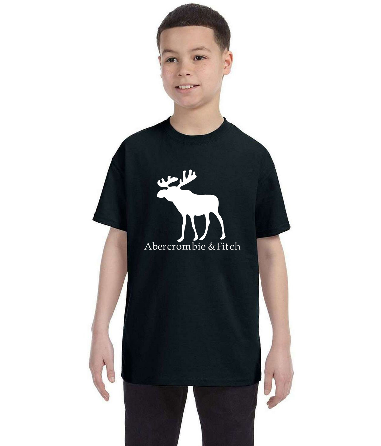 Abercrombie And Fitch Fashion Logo Symbol Emblem Customized Design on Youth T-Shirt Tee