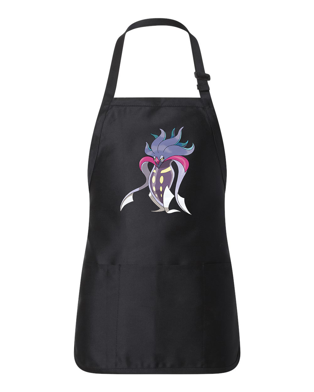 Malamar Pokemon Logo Symbol Emblem Customized Design on Full-Length Apron with Pouch Pocket