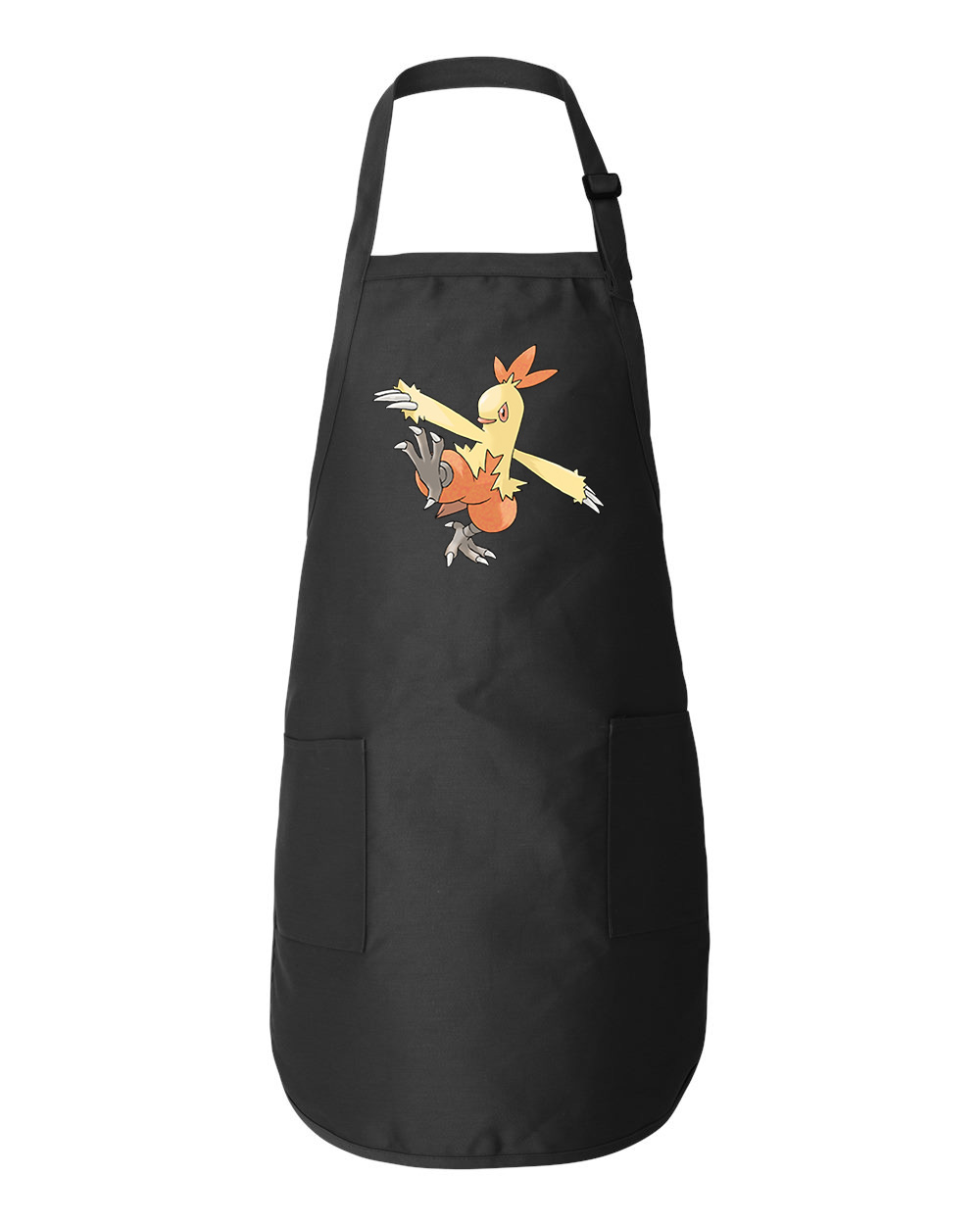 Combusken Pokemon Media Logo Symbol Emblem Customized Design on Full-Length Apron with Pockets