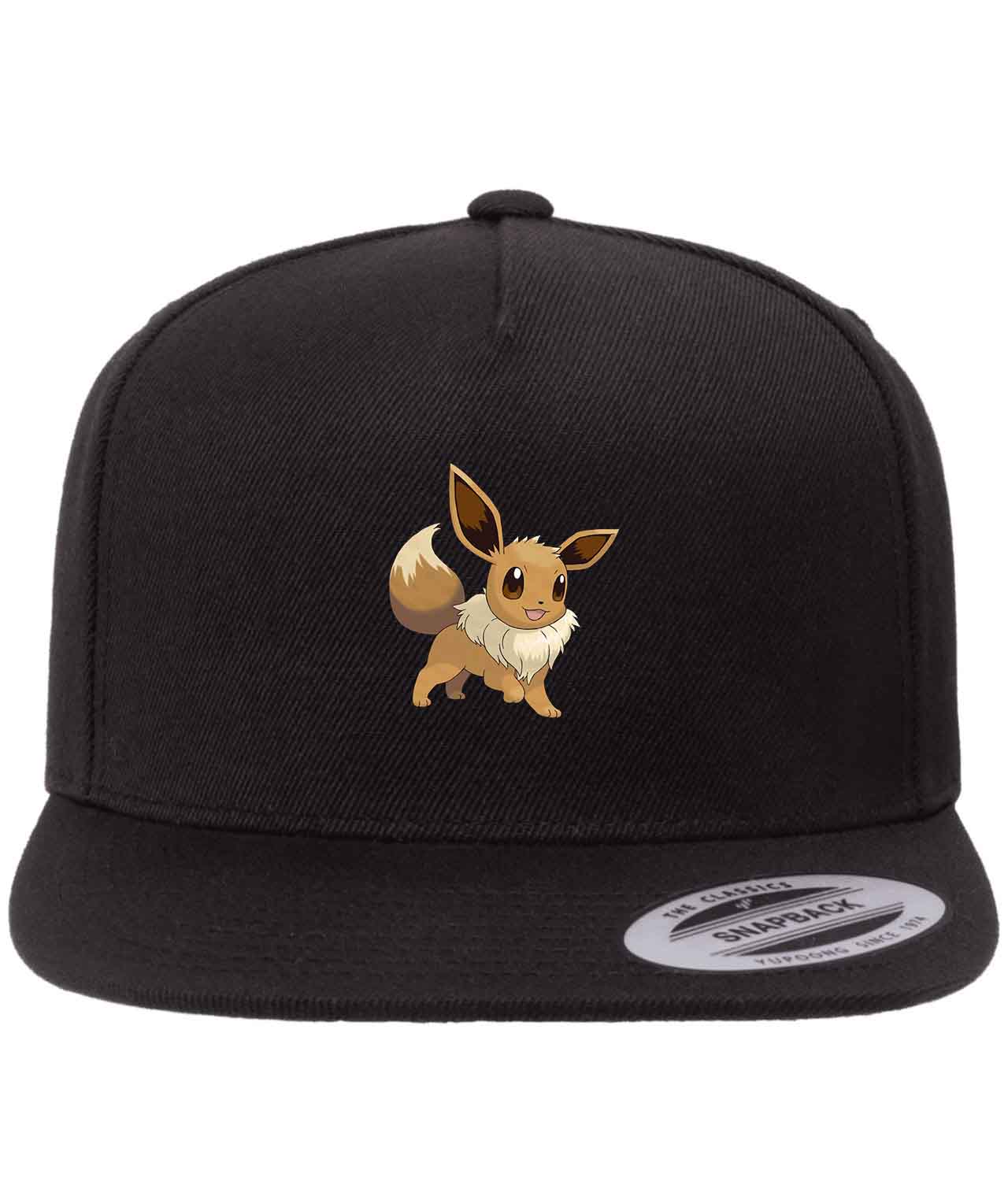 Eevee Pokemon Color Media Figure Customized Design on Wool 5-Panel Cap Hat