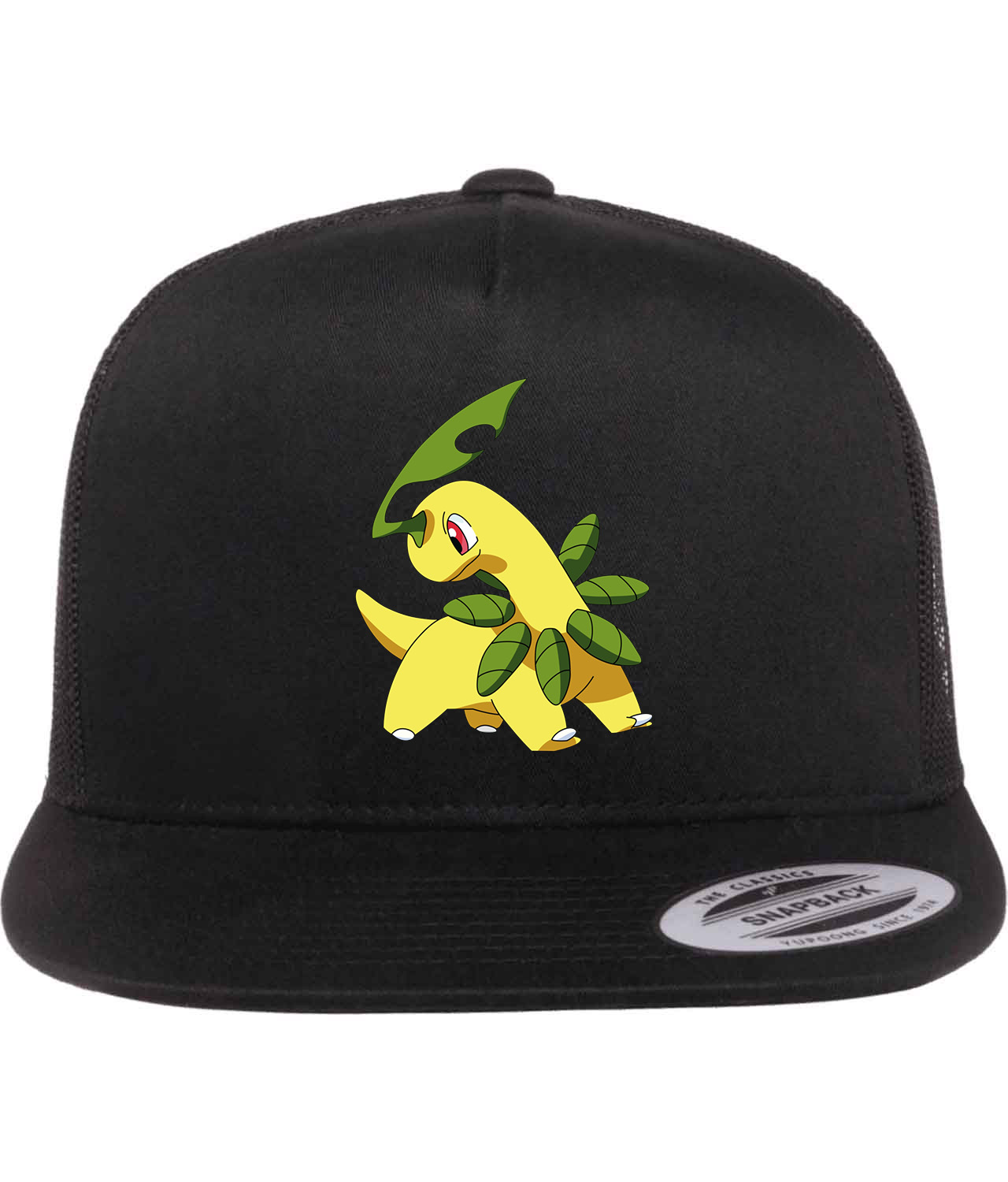 Bayleef Pokemon Emblem Logo Symbol Emblem Customized Design on Classic Trucker Cap Hat