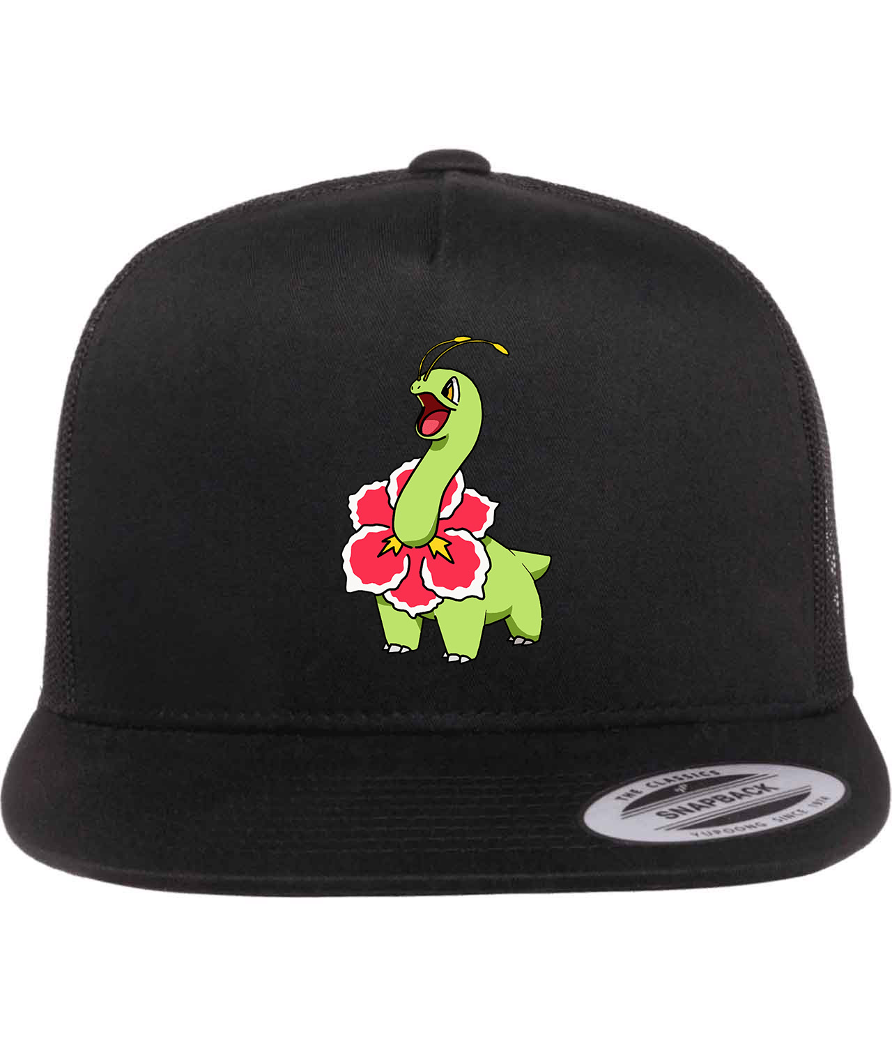 Meganium Pokemon Symbol Logo Symbol Emblem Customized Design on Classic Trucker Cap Hat