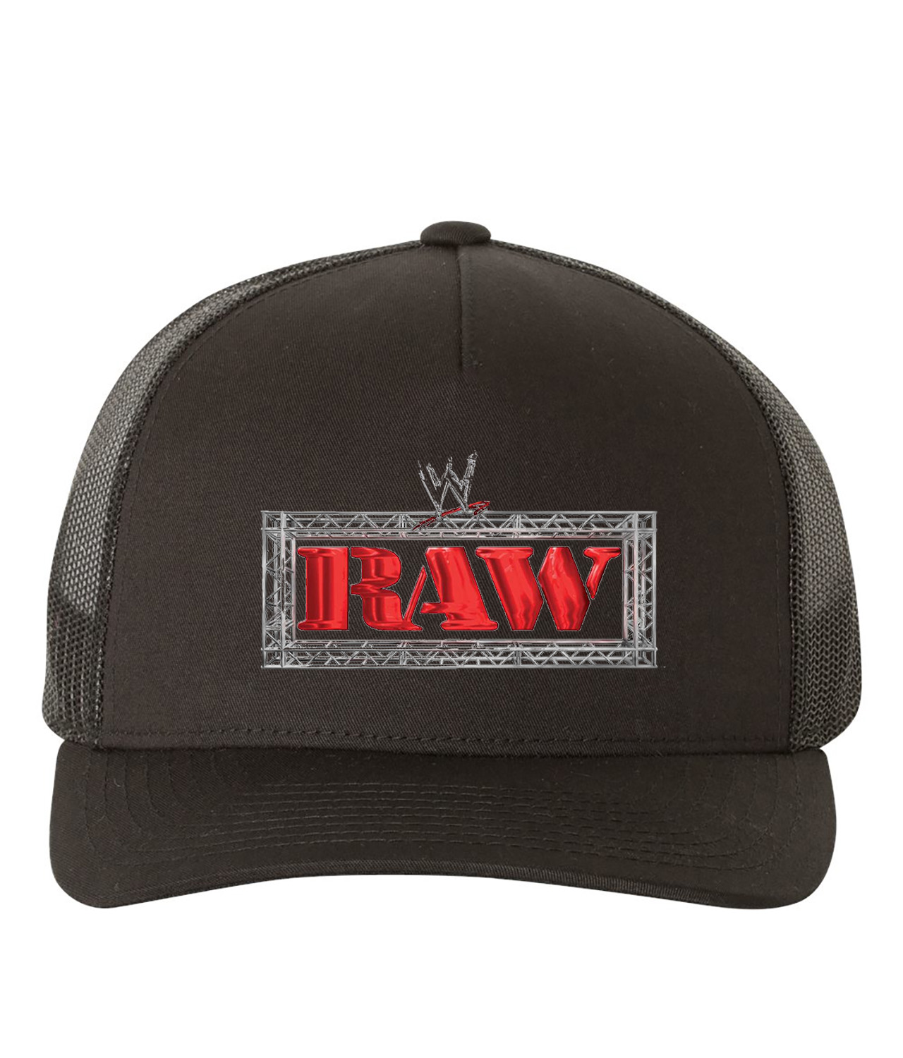 WWE Monday Night Raw 2001 Logo Symbol Emblem Customized Design on Retro Trucker Cap Hat