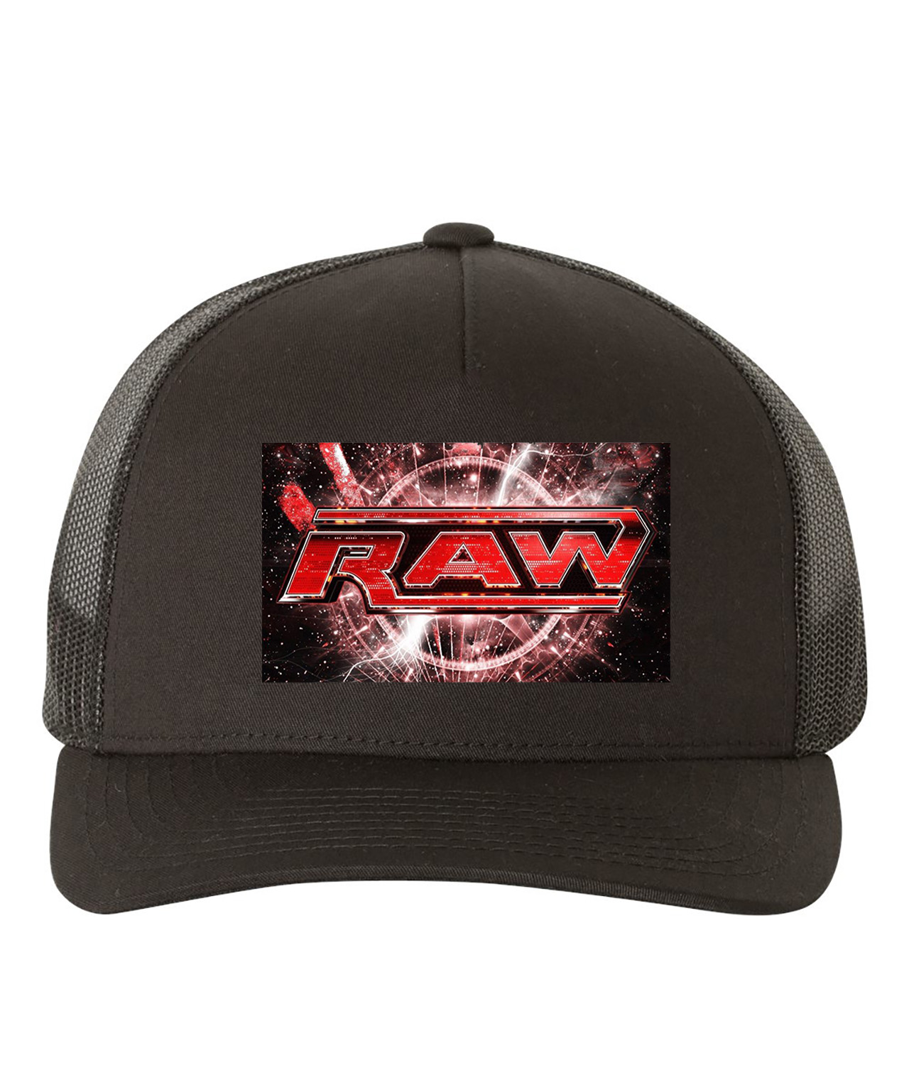 WWE Monday Night Raw 2009 Logo Symbol Emblem Customized Design on Retro Trucker Cap Hat