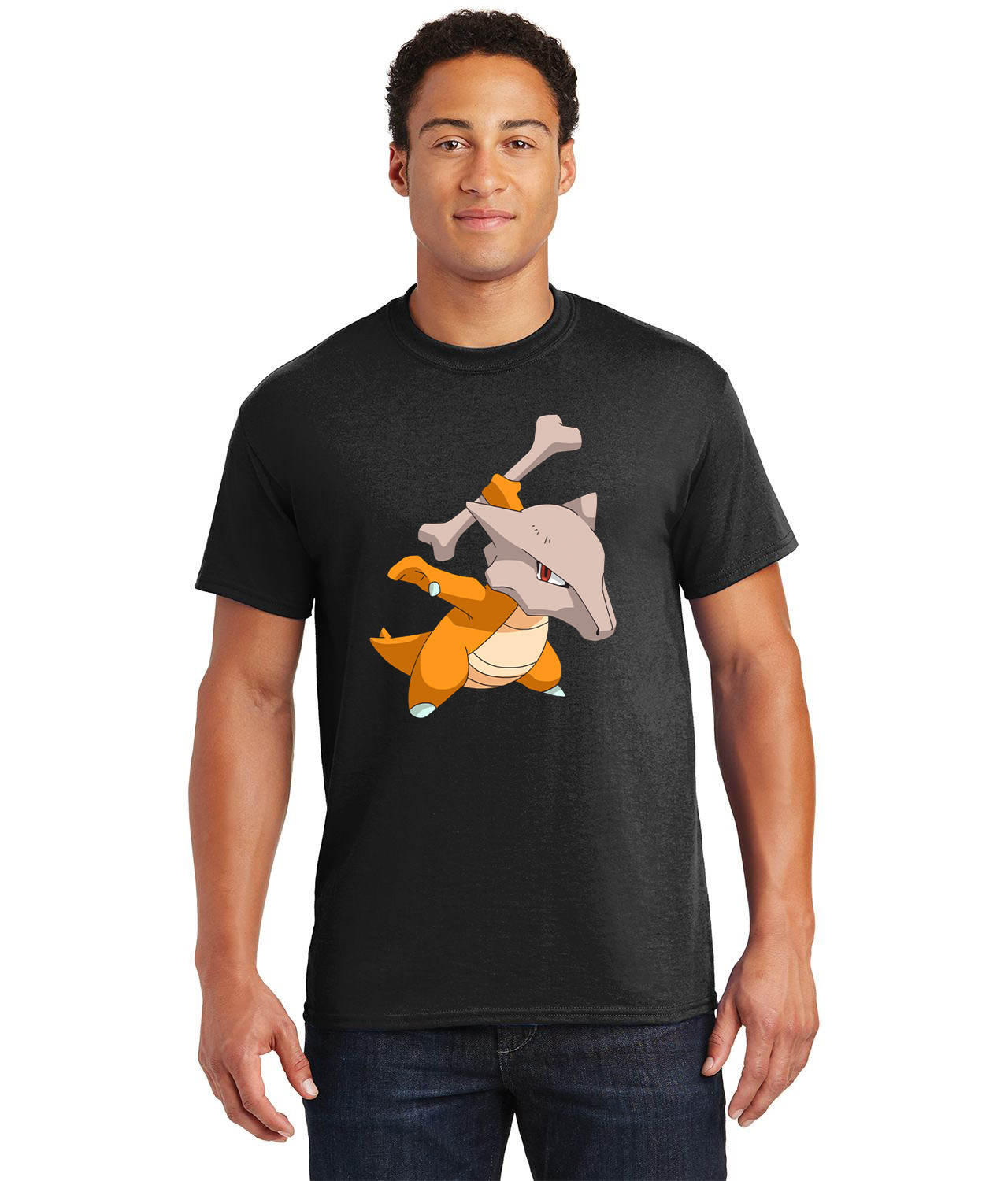 Marowak Pokemon Emblem Media Logo Customized Design on Unisex Tshirt Tee