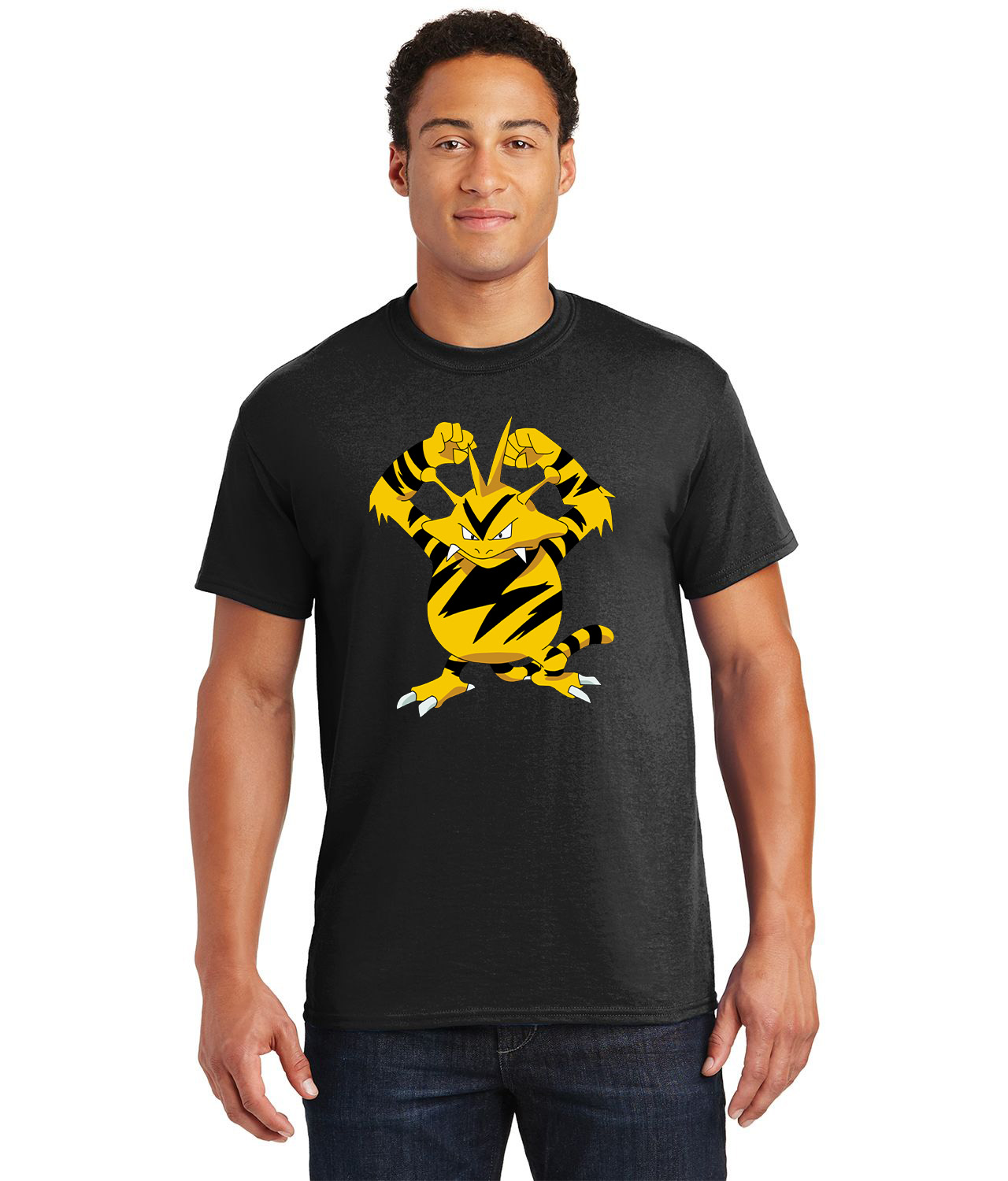 Electabuzz Pokemon Symbol Media Logo Customized Design on Unisex Tshirt Tee