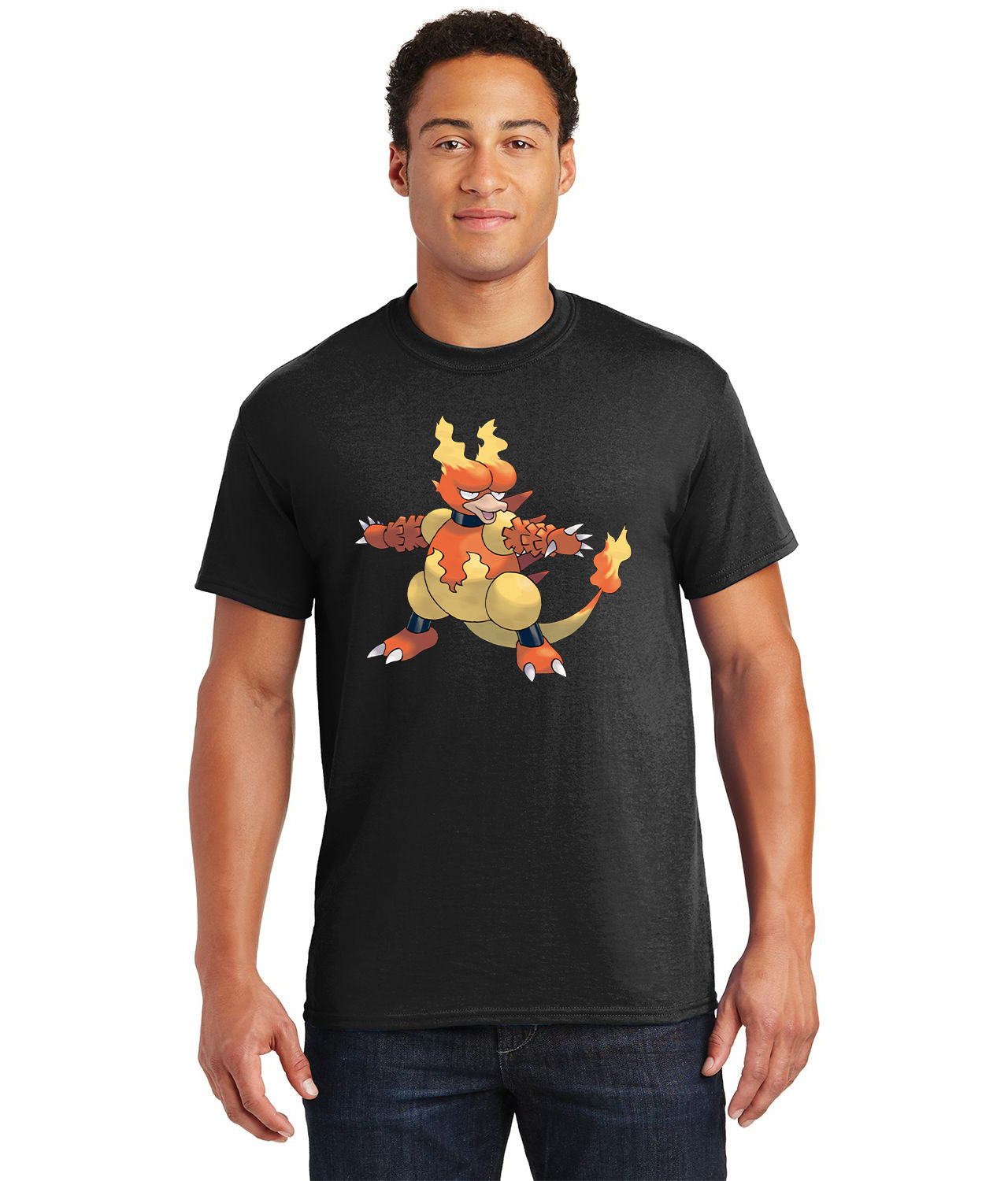 Magmar Pokemon Symbol Media Logo Customized Design on Unisex Tshirt Tee