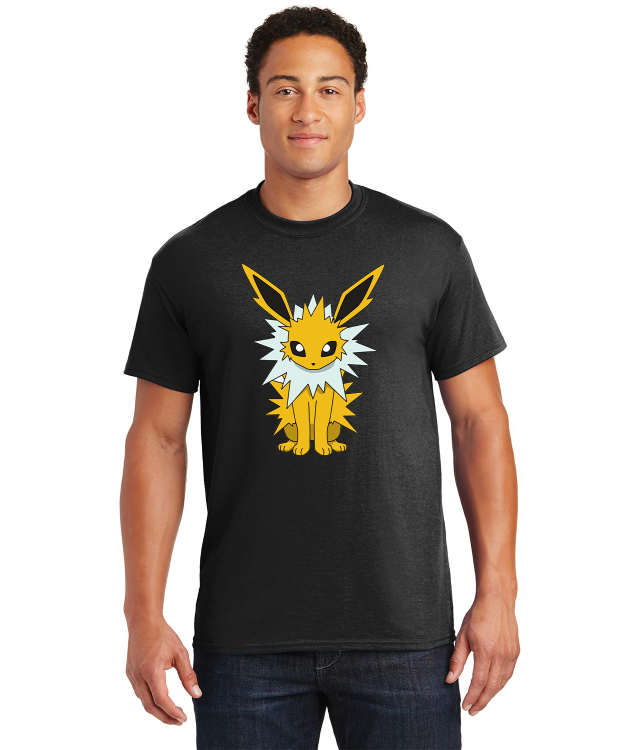 Jolteon Pokemon Go Media Logo Customized Design on Unisex Tshirt Tee