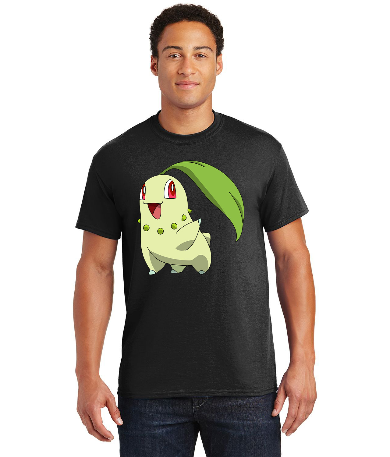 Chikorita Pokemon Emblem Media Logo Customized Design on Unisex Tshirt Tee