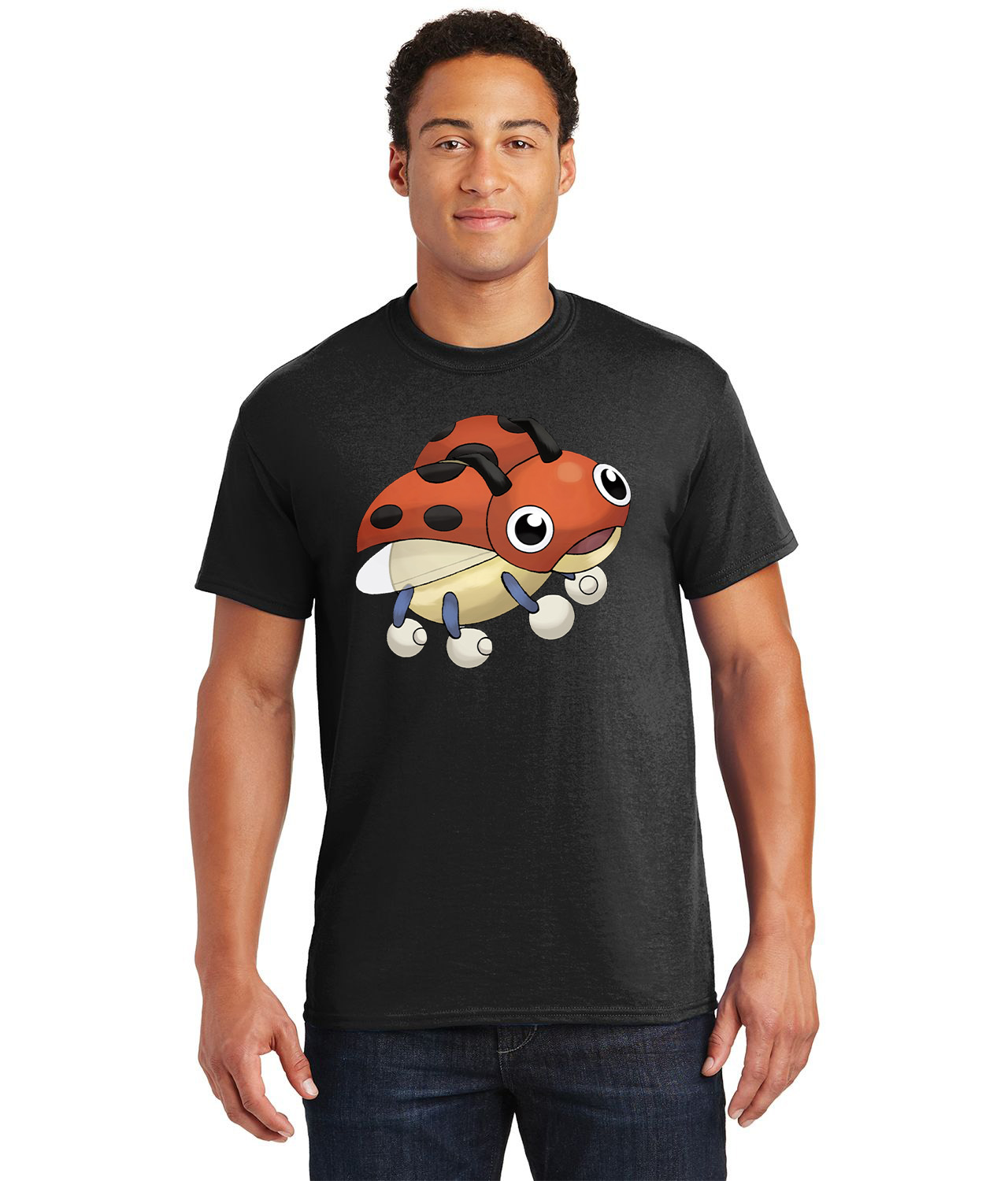 Ledyba Pokemon Emblem Media Logo Customized Design on Unisex Tshirt Tee