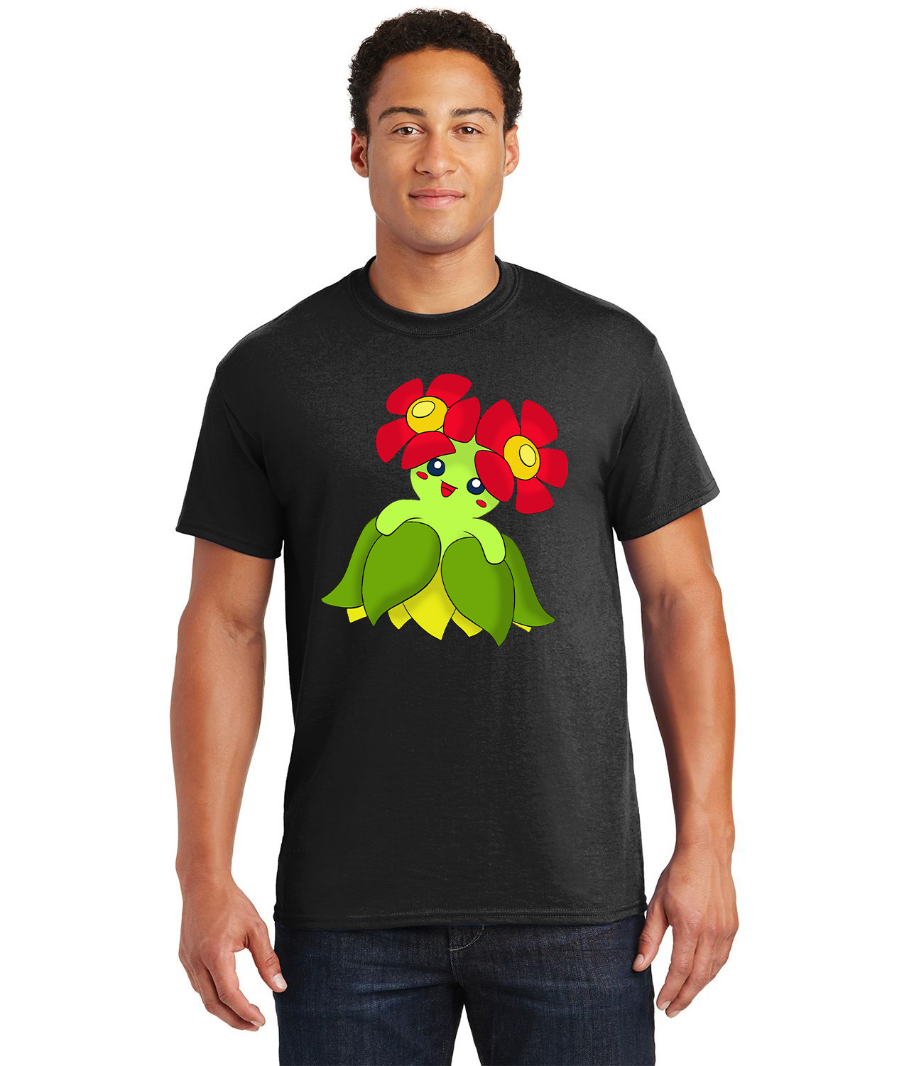 Bellossom Pokemon Color Media Logo Customized Design on Unisex Tshirt Tee
