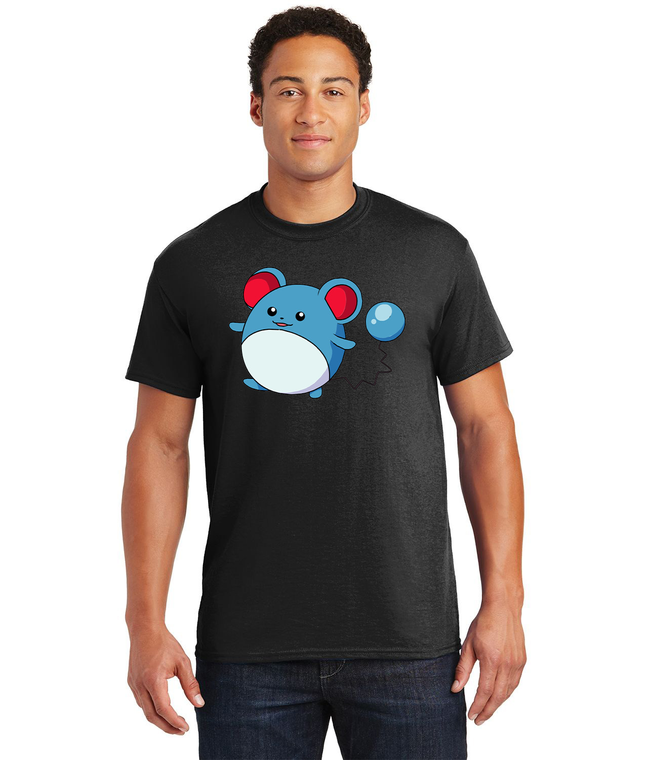 Marill Pokemon Emblem Media Logo Customized Design on Unisex Tshirt Tee