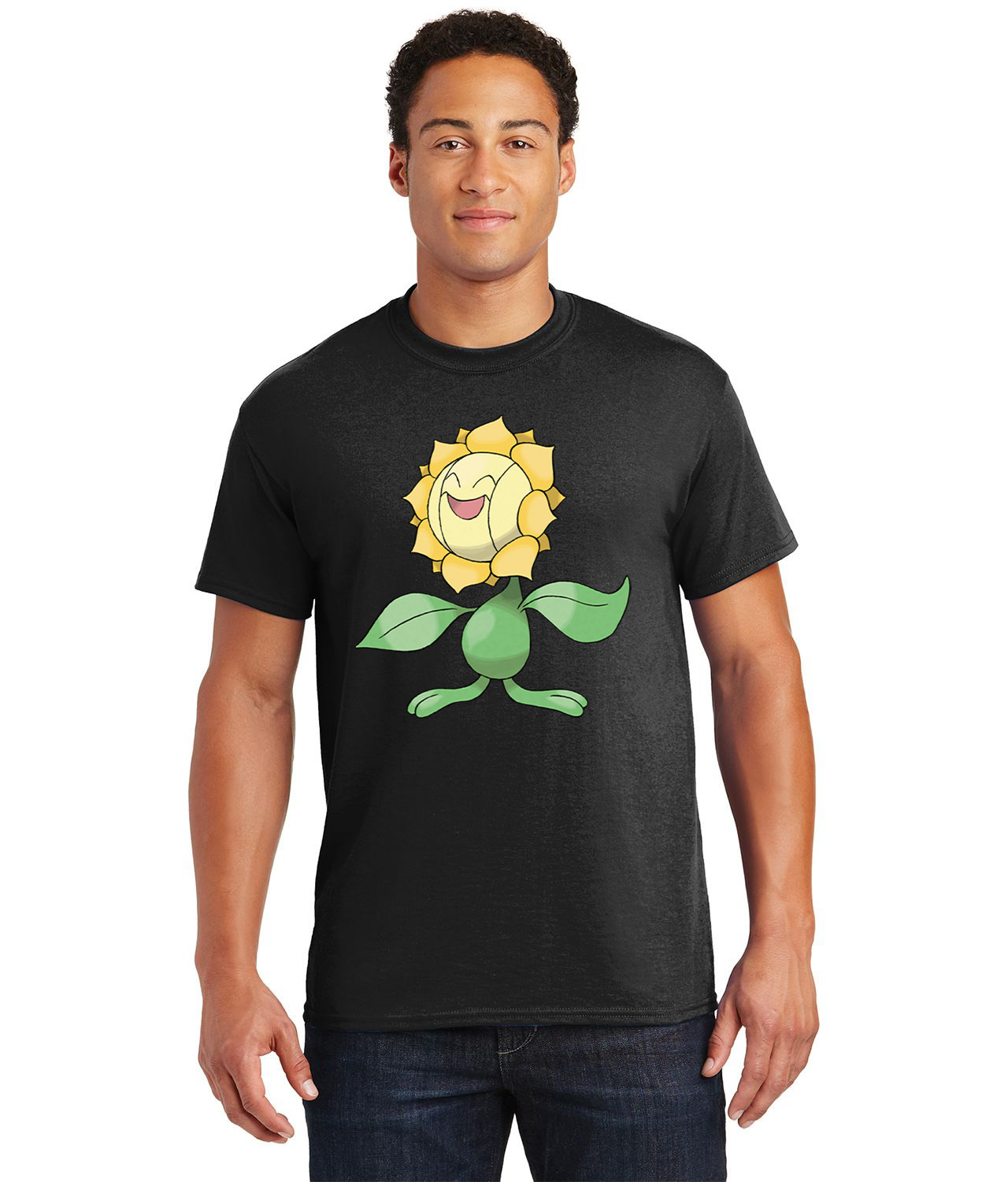 Sunflora Pokemon Media Logo Customized Design on Unisex Tshirt Tee