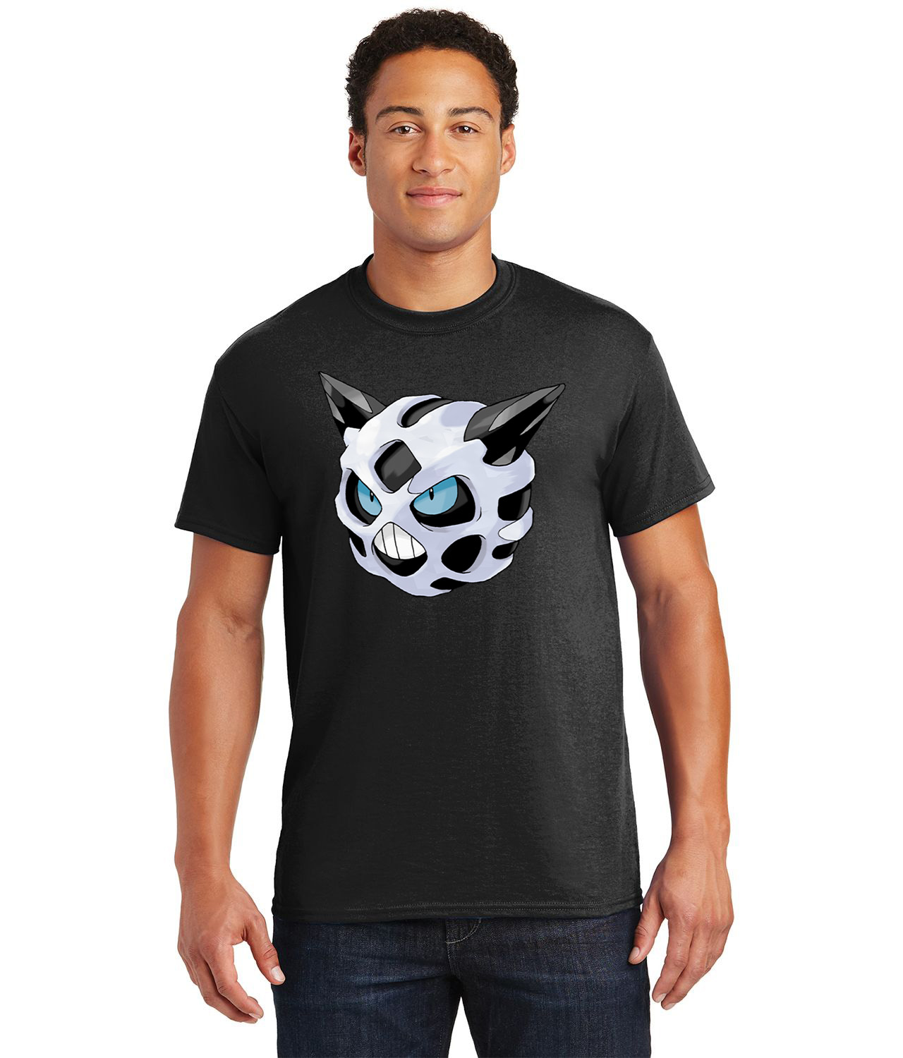 Glalie Pokemon Media Logo Customized Design on Unisex Tshirt Tee