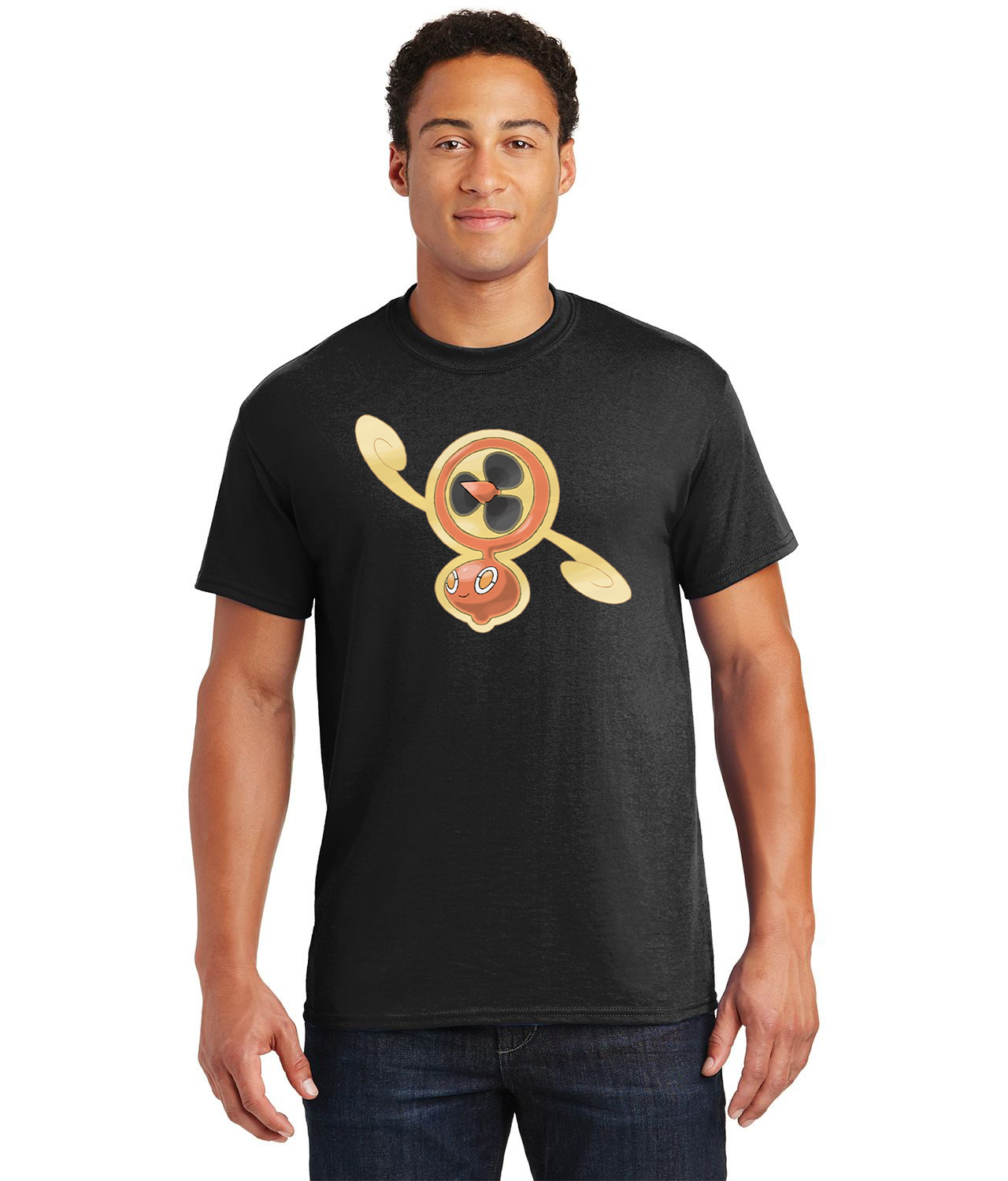 Fan Rotom Pokemon Media Logo Customized Design on Unisex Tshirt Tee