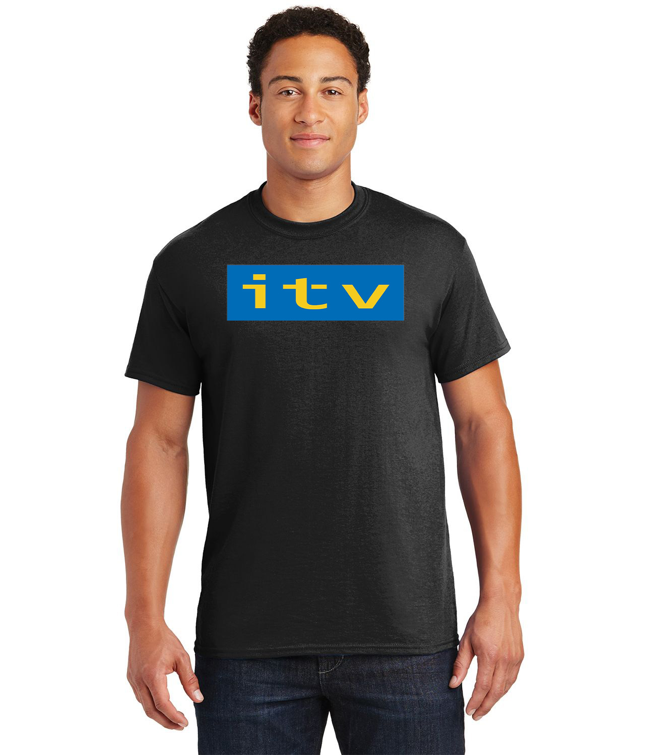 ITV Independent Television 1998-2001 Media Logo Customized Design on Unisex Tshirt Tee