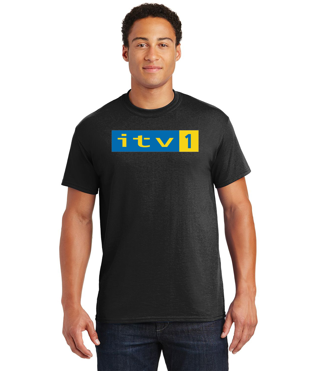 ITV 1 Independent Television 2001-2002 Media Logo Customized Design on Unisex Tshirt Tee