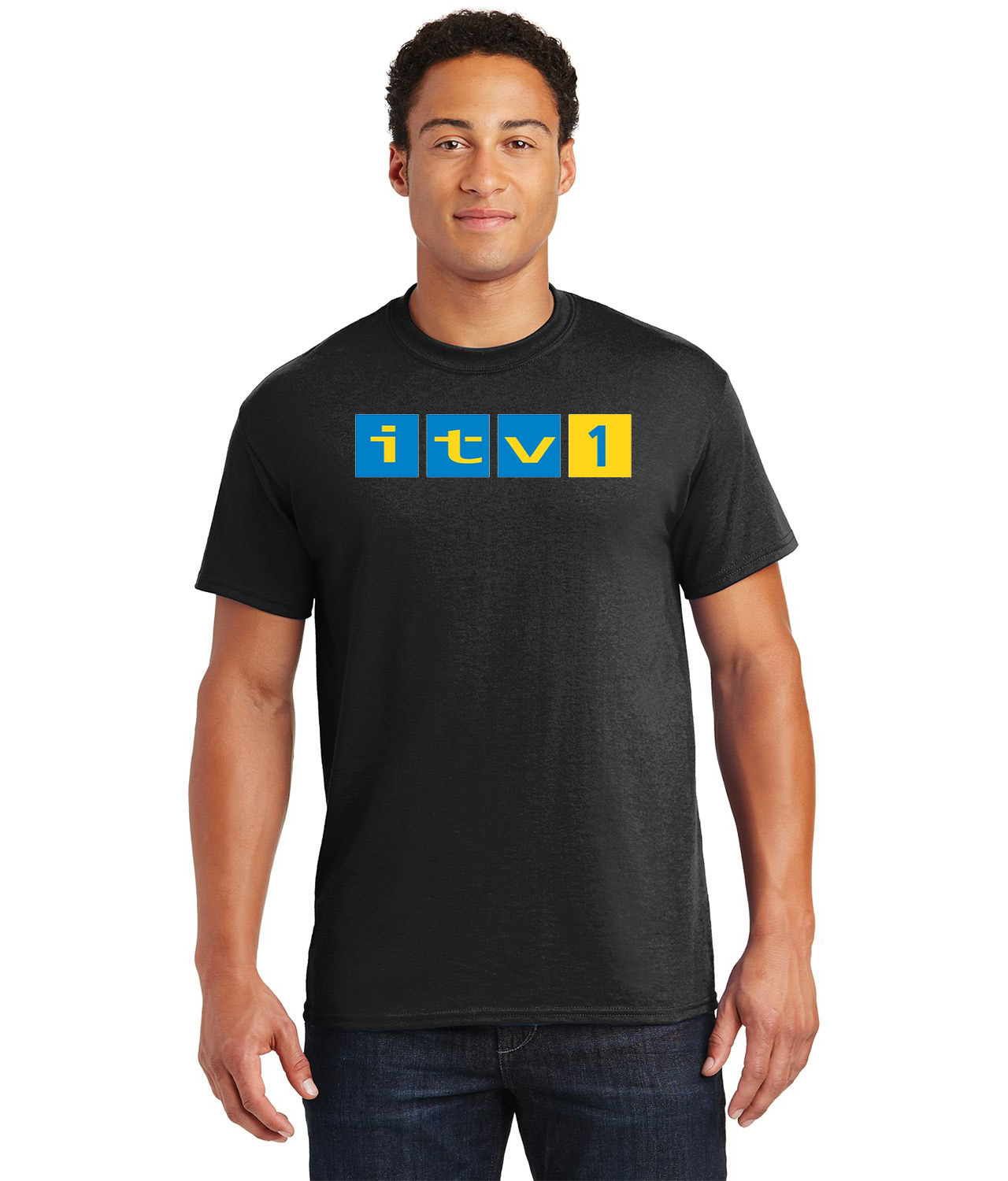 ITV 1 Independent Television 2004-2006 Media Logo Customized Design on Unisex Tshirt Tee