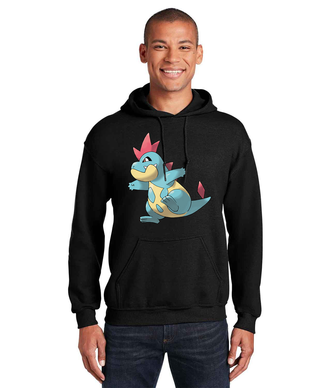 Croconaw Pokemon Logo Symbol Emblem Customized Design on Unisex Hooded Sweatshirt
