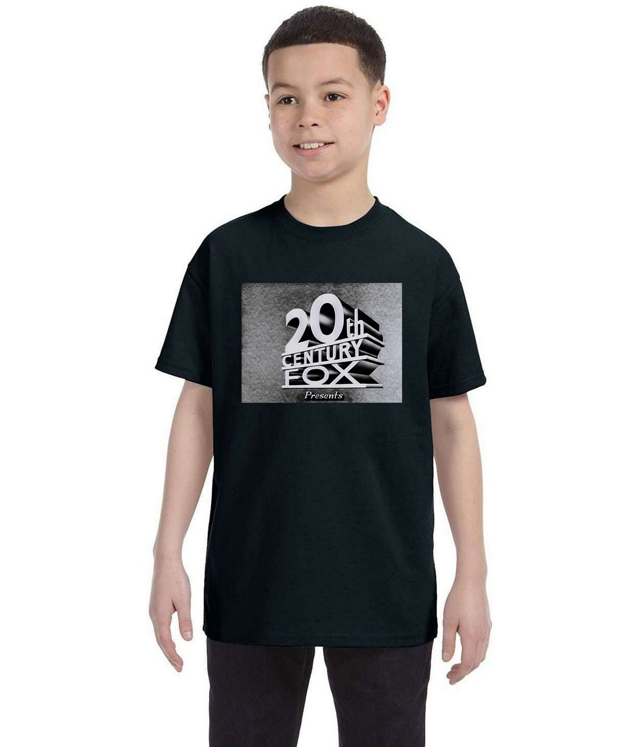 20th Century Fox 1935-1968 Logo Symbol Emblem Customized Design on Youth T-Shirt Tee