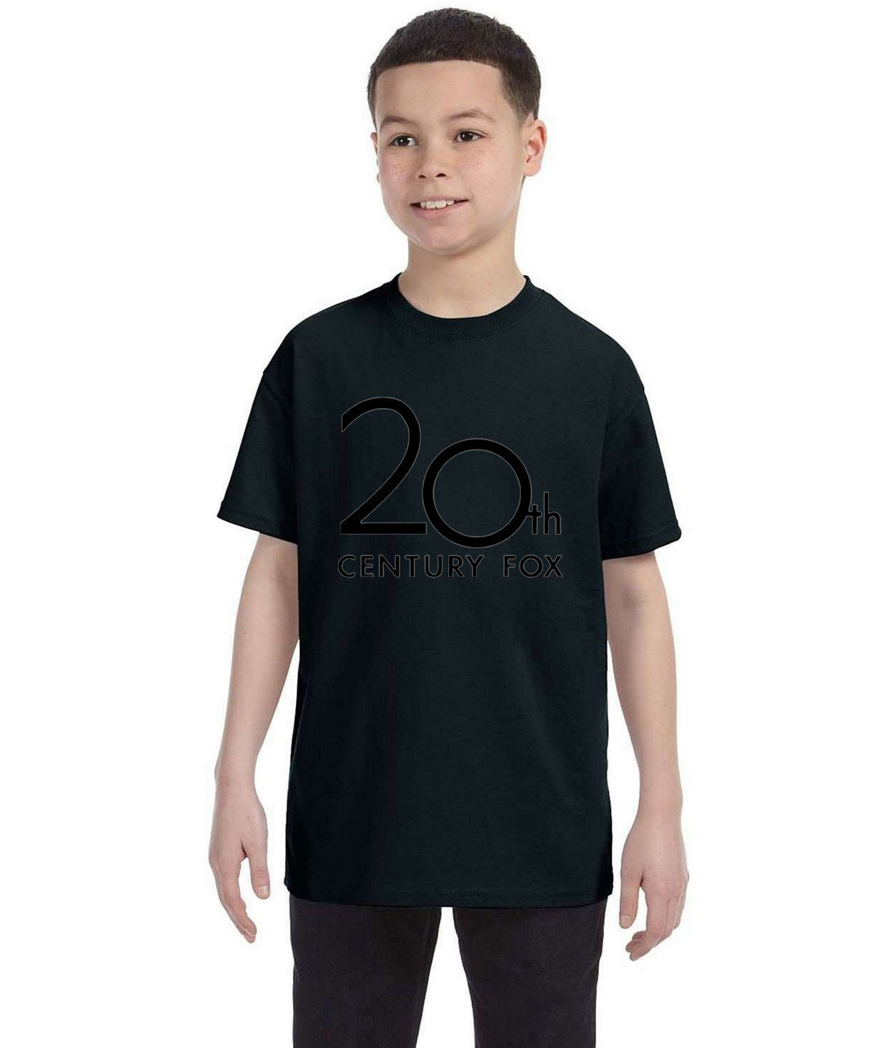 20th Century Fox 1945 Logo Symbol Emblem Customized Design on Youth T-Shirt Tee - Image 1