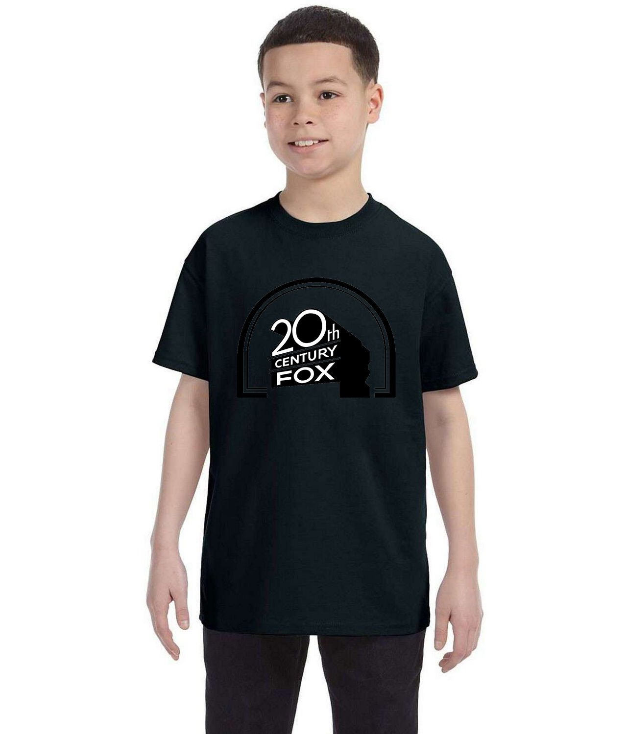 20th Century Fox 1972 Logo Symbol Emblem Customized Design on Youth T-Shirt Tee